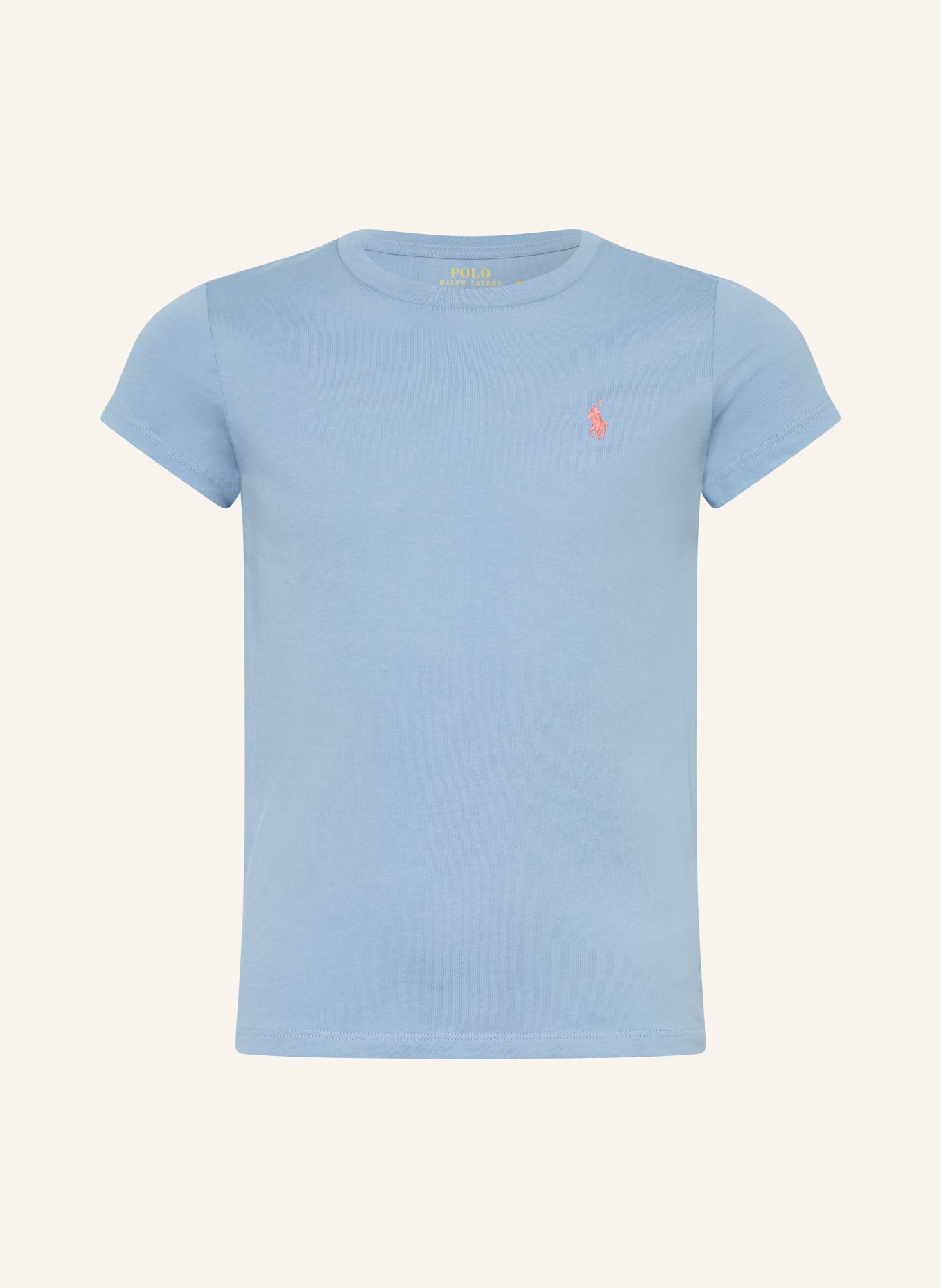 POLO RALPH LAUREN T-Shirt: HELLBLAU / ROSA