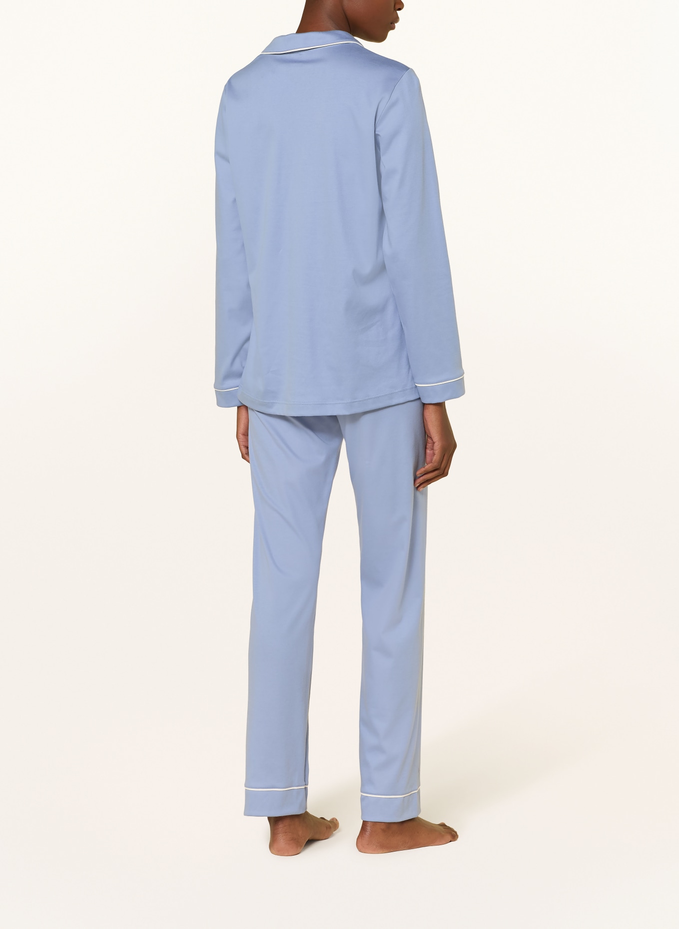 CALIDA Pyjama NIGHT LOVERS: BLEU CLAIR / BLANC