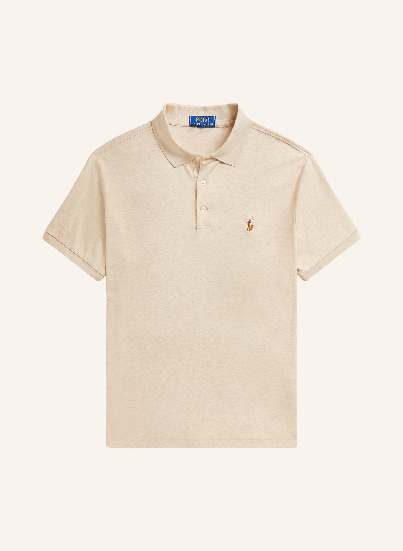 POLO RALPH LAUREN Koszulka polo z dżerseju custom slim fit: BEŻOWY