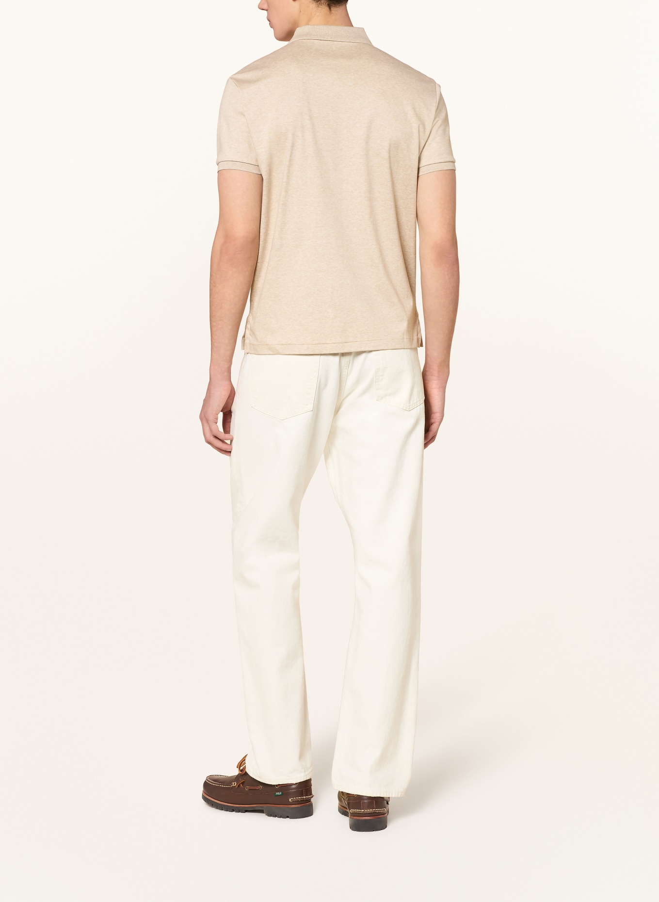 POLO RALPH LAUREN Koszulka polo z dżerseju custom slim fit: BEŻOWY