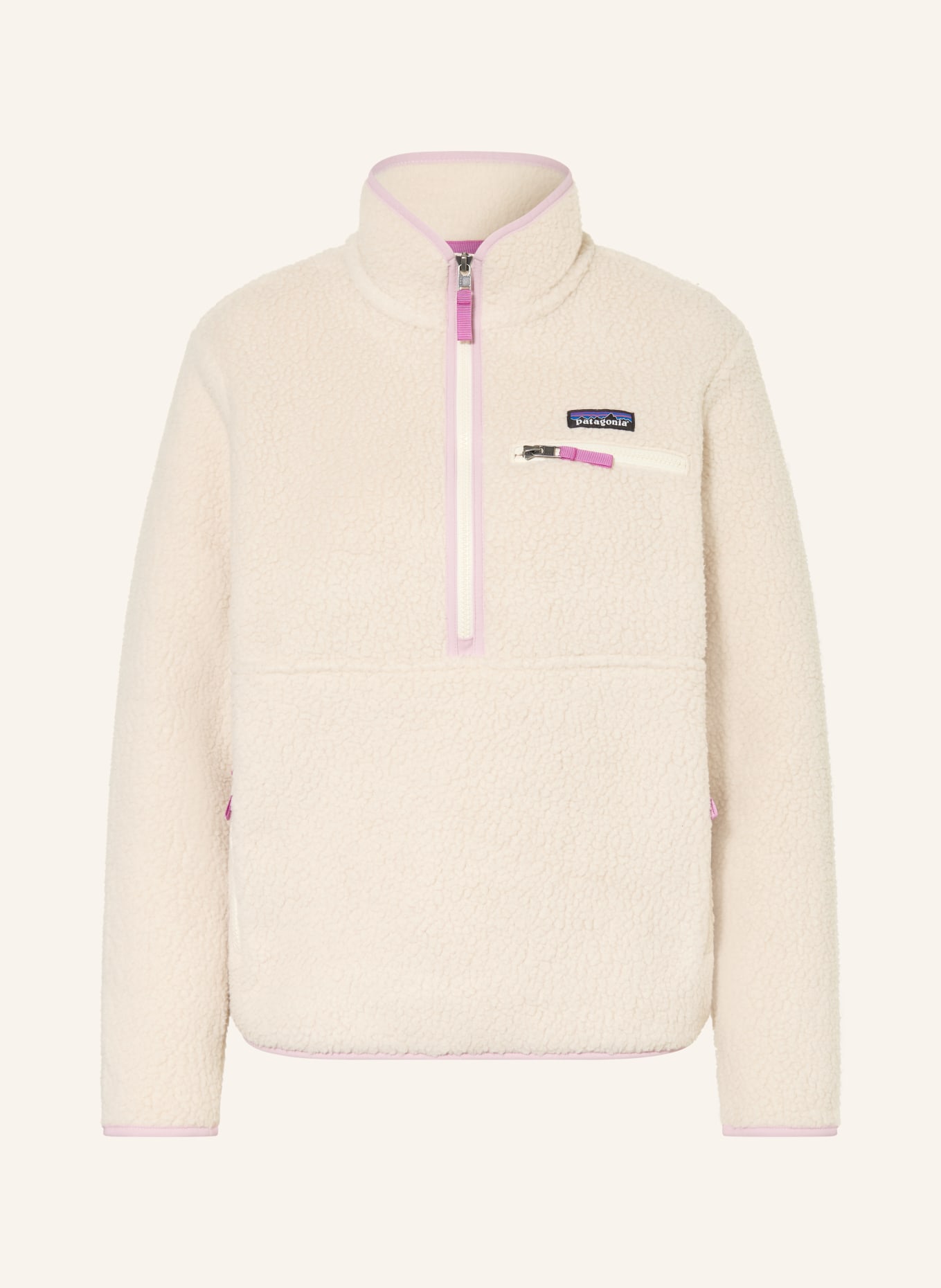 patagonia Fleecový svetr troyer RETRO PILE MARSUPIAL: REŽNÁ / RŮŽOVÁ