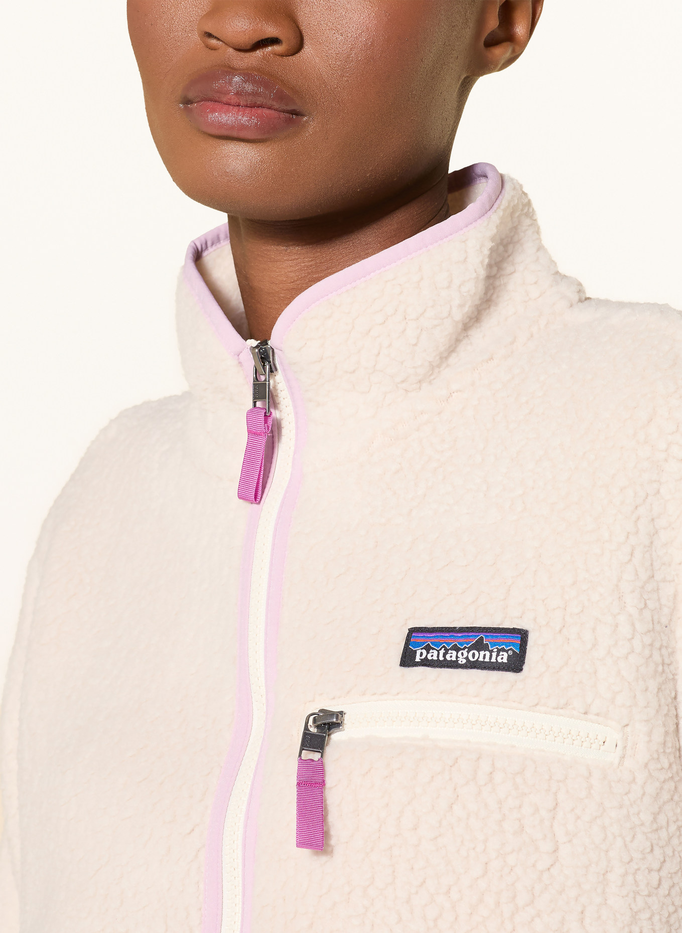 patagonia Fleecový svetr troyer RETRO PILE MARSUPIAL: REŽNÁ / RŮŽOVÁ