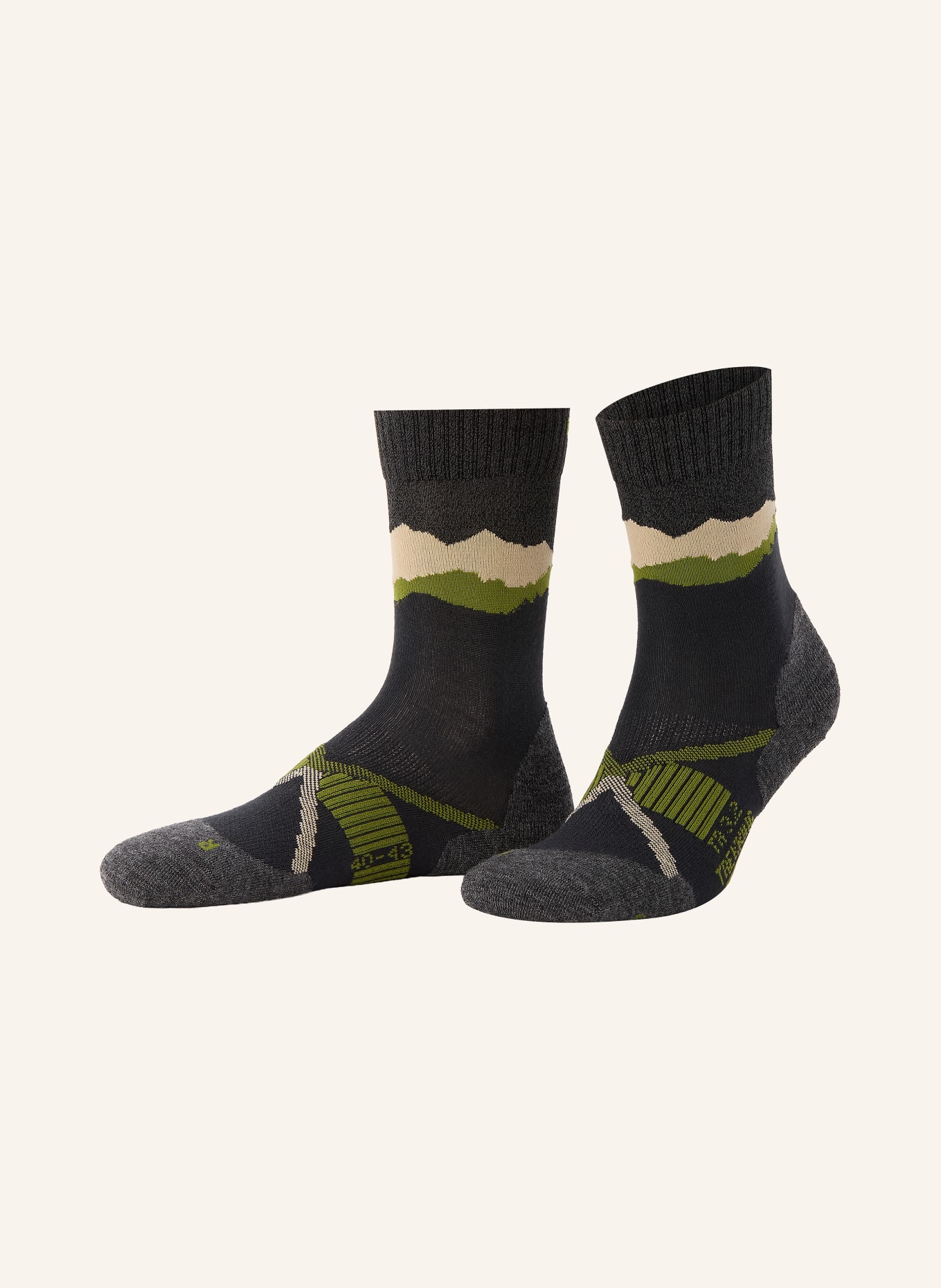 P.A.C. Trekking socks TR 3.2 LIGHT: OLIVE / DARK GRAY