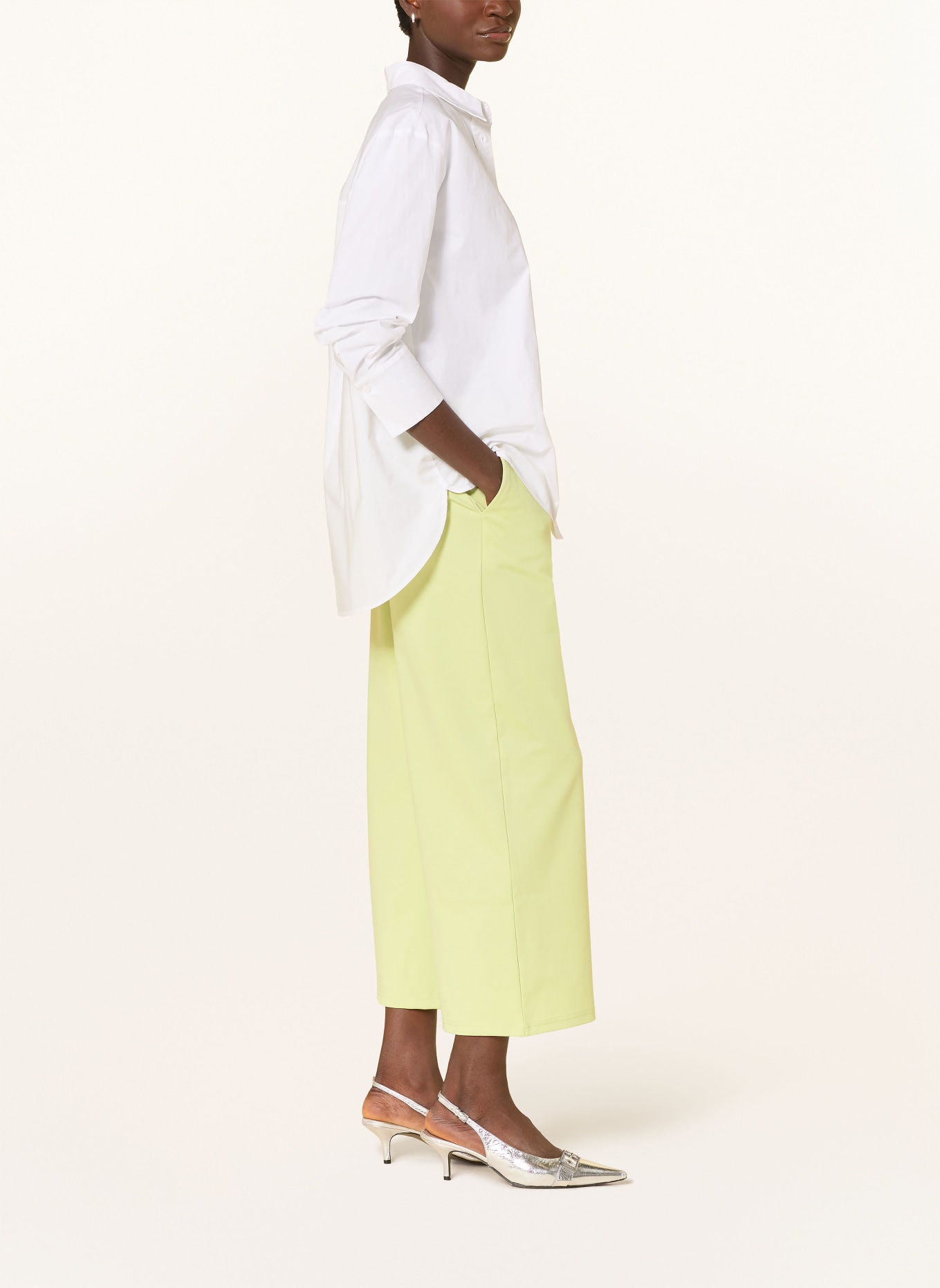 ICHI 7/8 pants KATE: NEON YELLOW