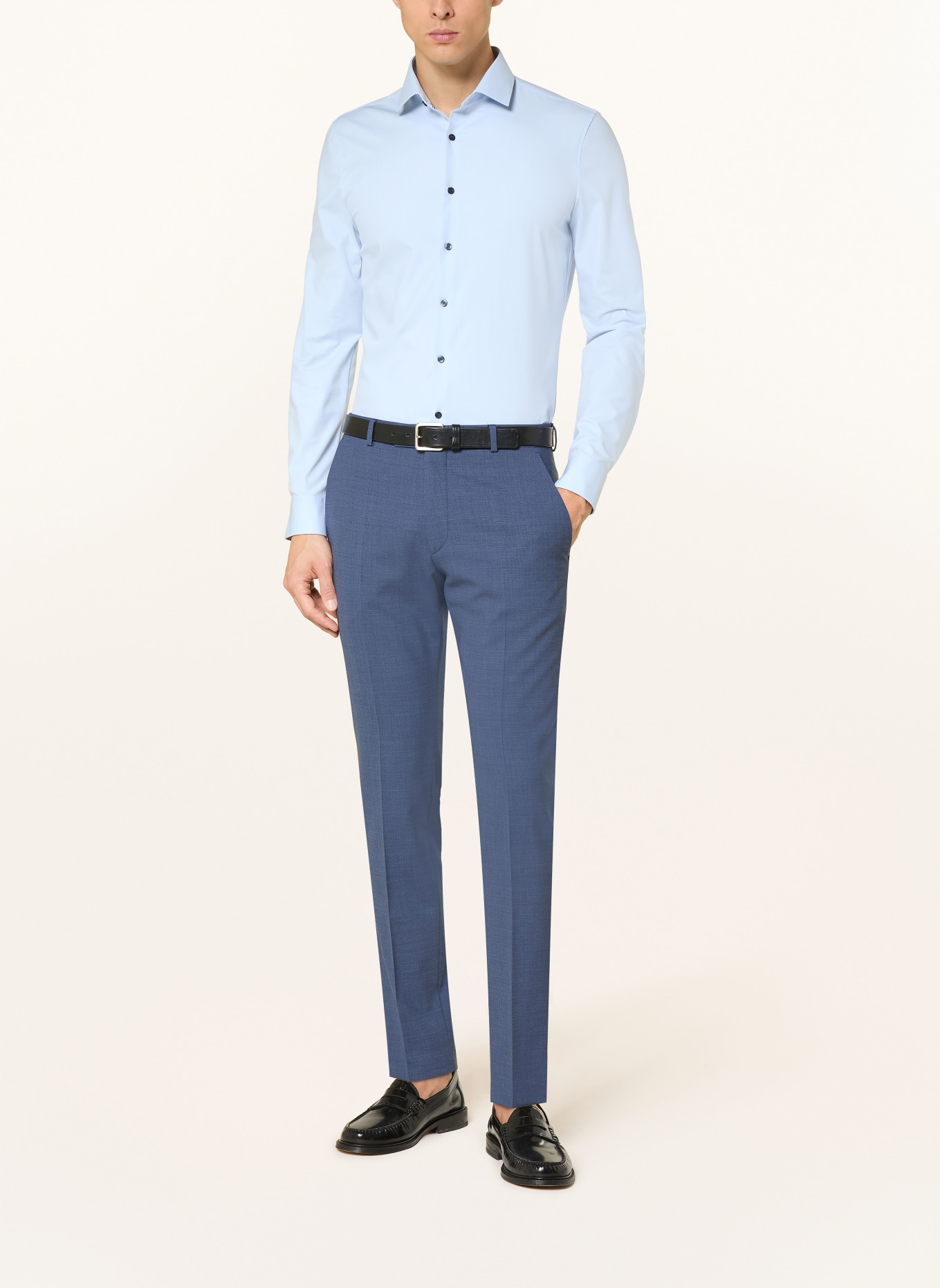 OLYMP Hemd No. Six 24/Seven super slim: HELLBLAU