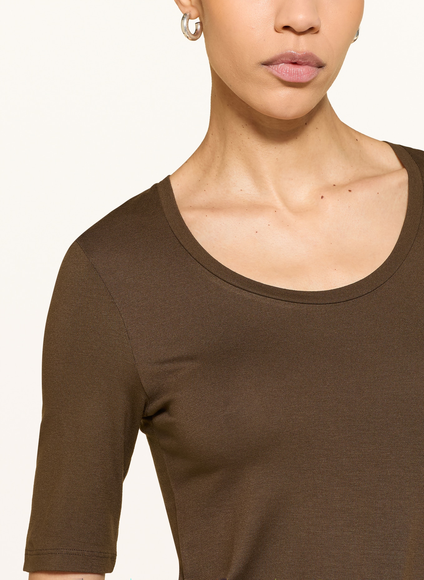 MAJESTIC FILATURES Tričko: HNĚDÁ