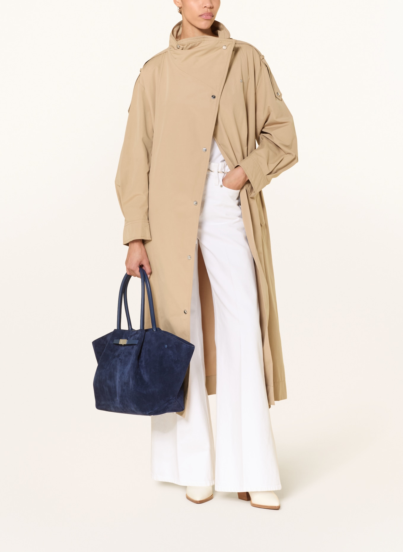 DEMELLIER Nákupní taška NEW YORK LARGE: TMAVĚ MODRÁ