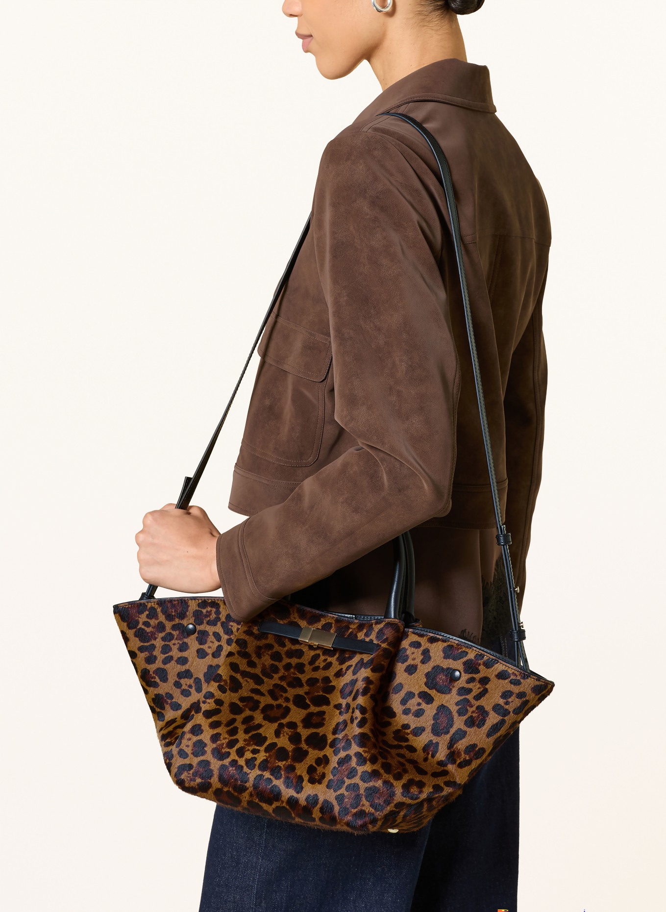 DEMELLIER THE MIDI NEW YORK handbag: COGNAC / DARK BROWN