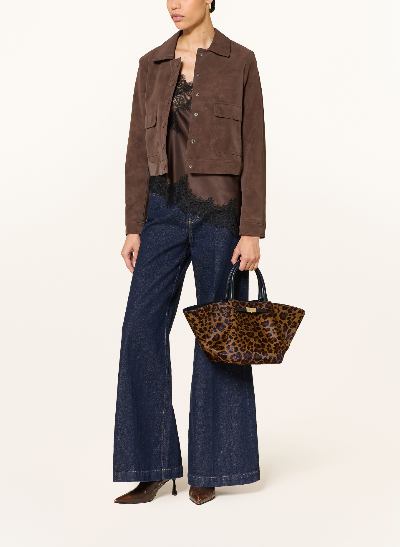 DEMELLIER THE MIDI NEW YORK handbag: COGNAC / DARK BROWN