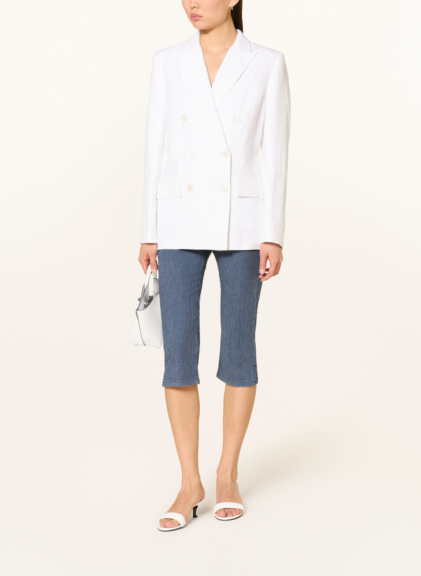 MAC 3/4-Jeans CAPRI: D125 striped iceberg blue