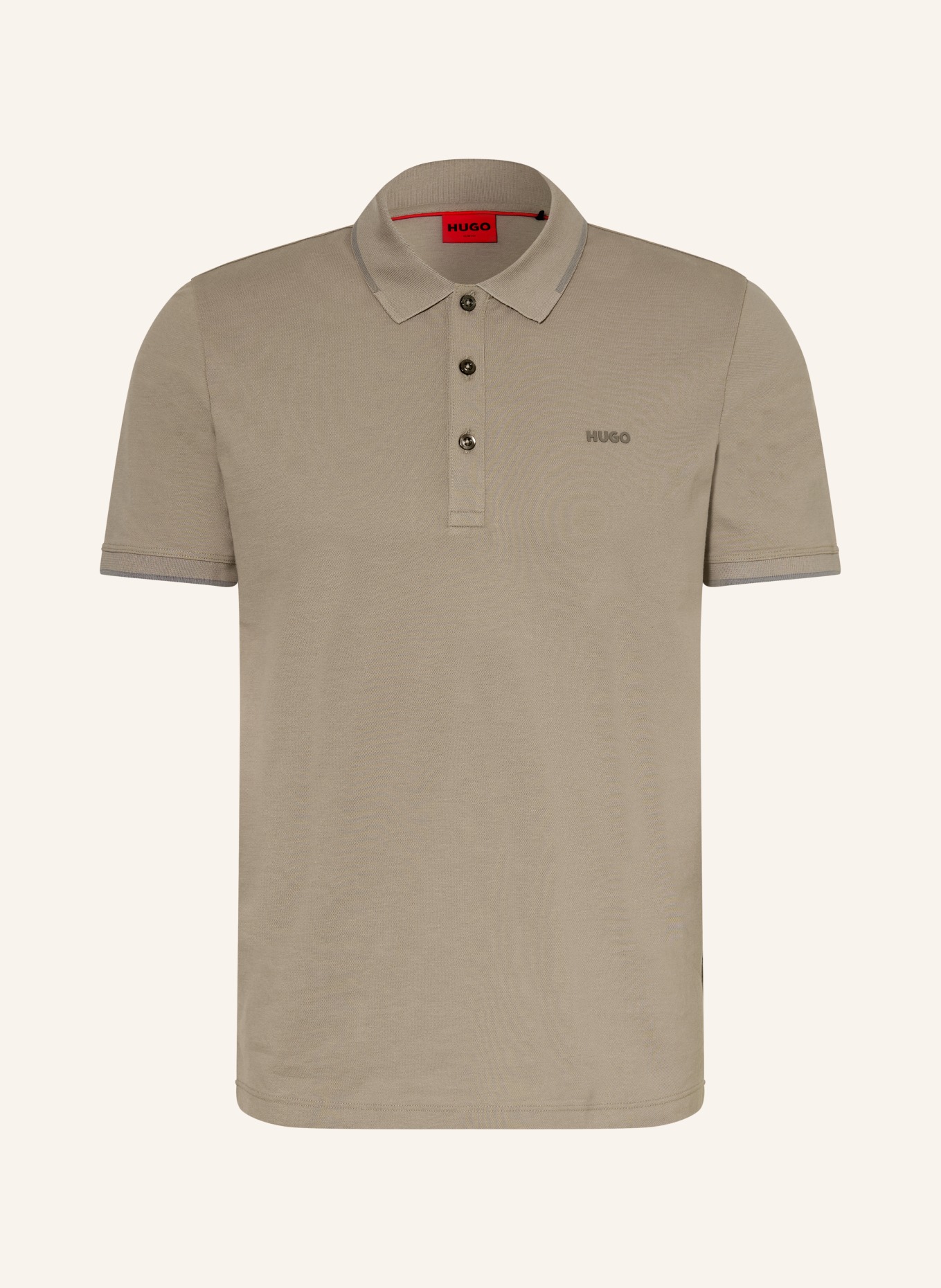 HUGO Jersey-Poloshirt DINOSO Slim Fit: TAUPE