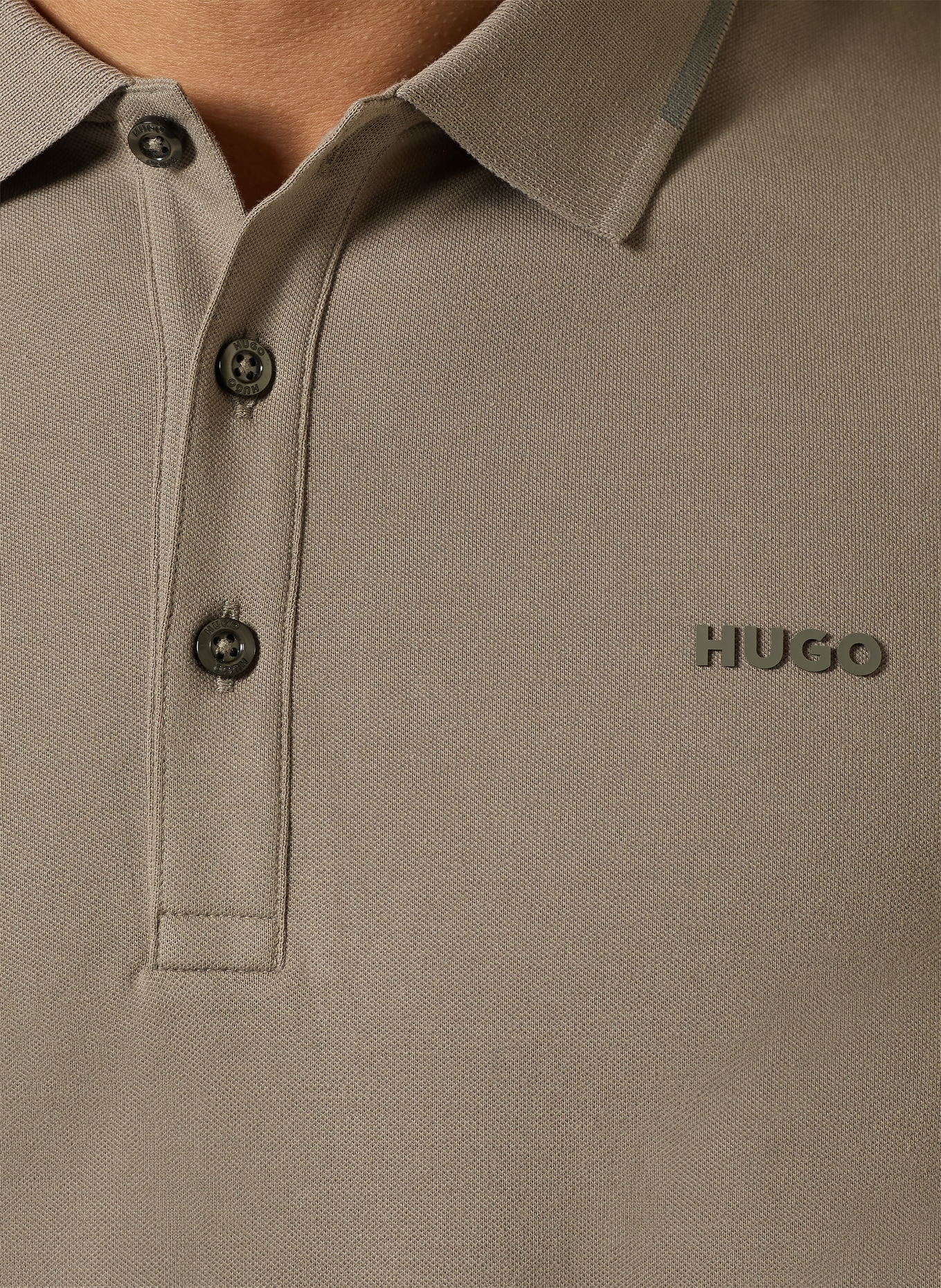 HUGO Jersey-Poloshirt DINOSO Slim Fit: TAUPE