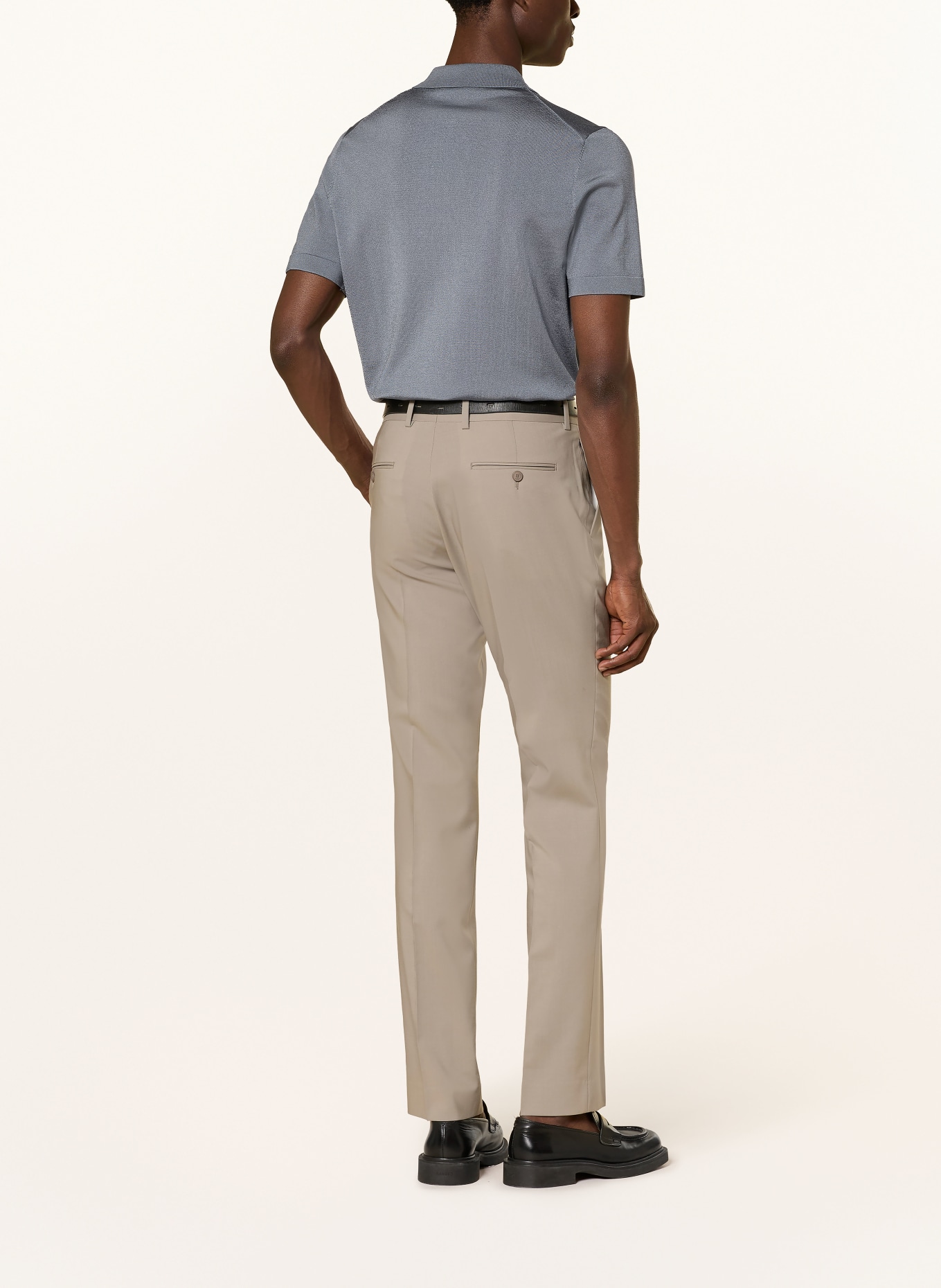 SANDRO Strick-Poloshirt: BLAUGRAU