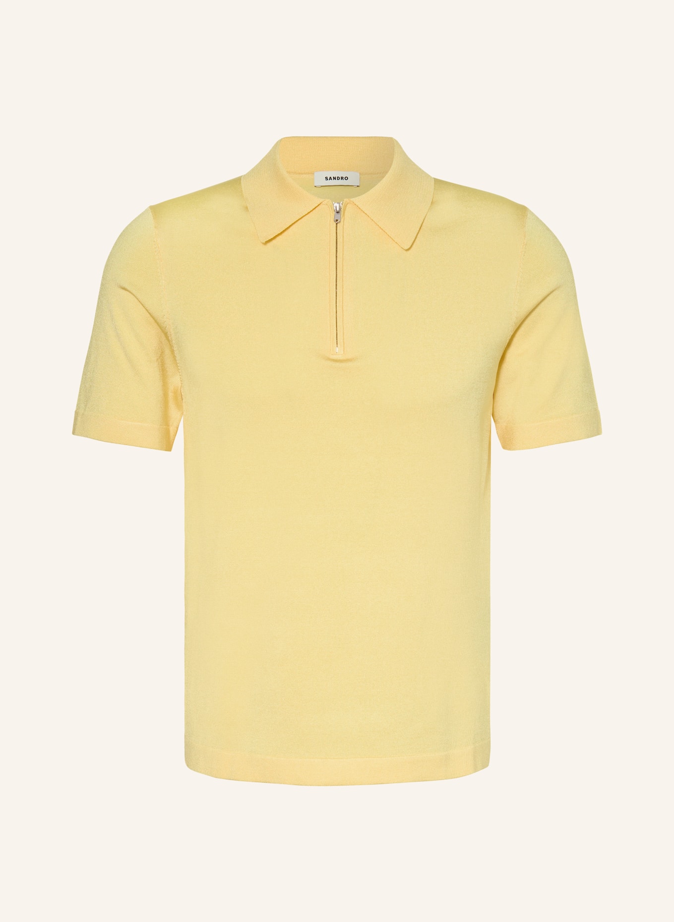 SANDRO Strick-Poloshirt: GELB