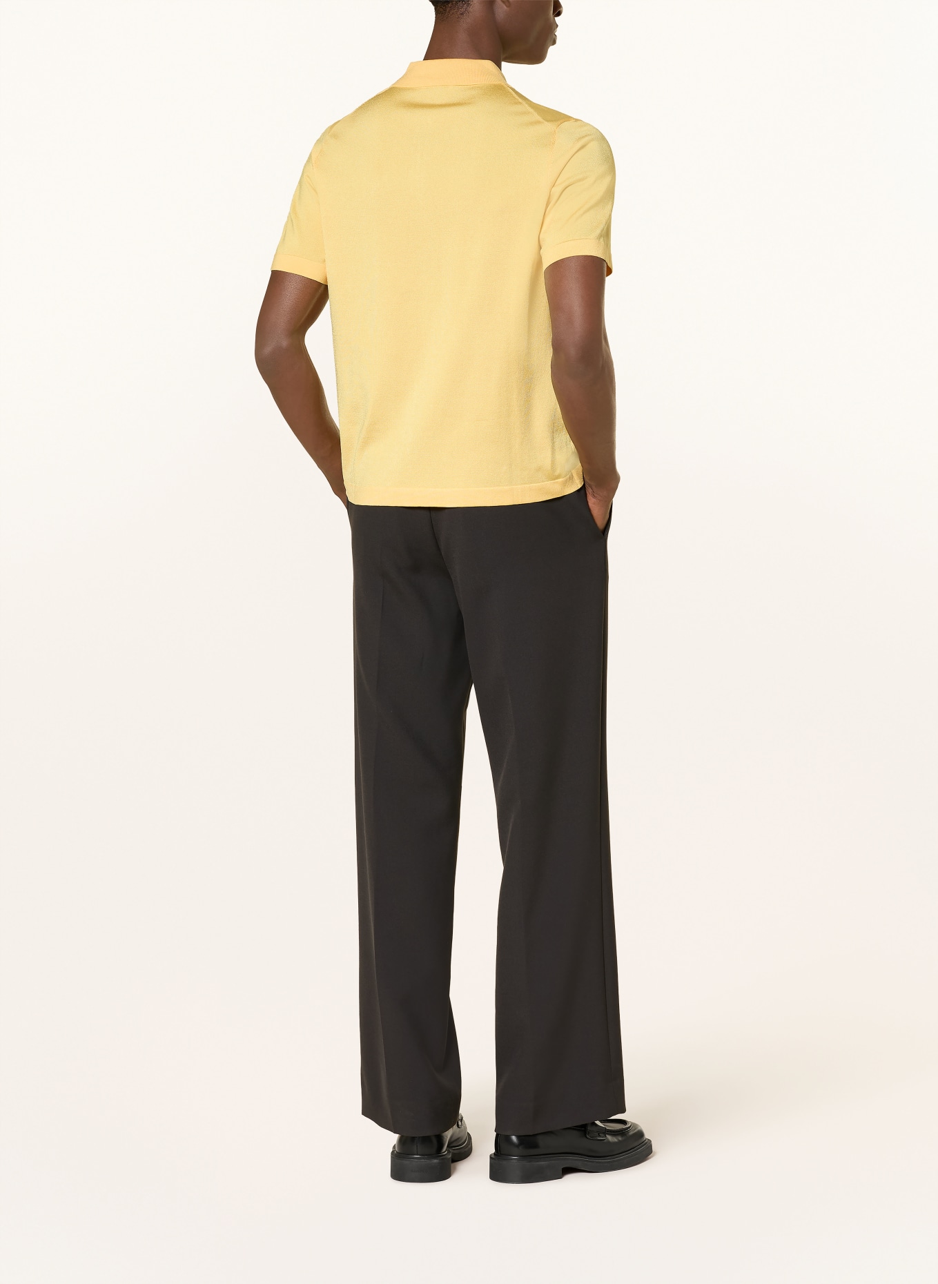 SANDRO Strick-Poloshirt: GELB