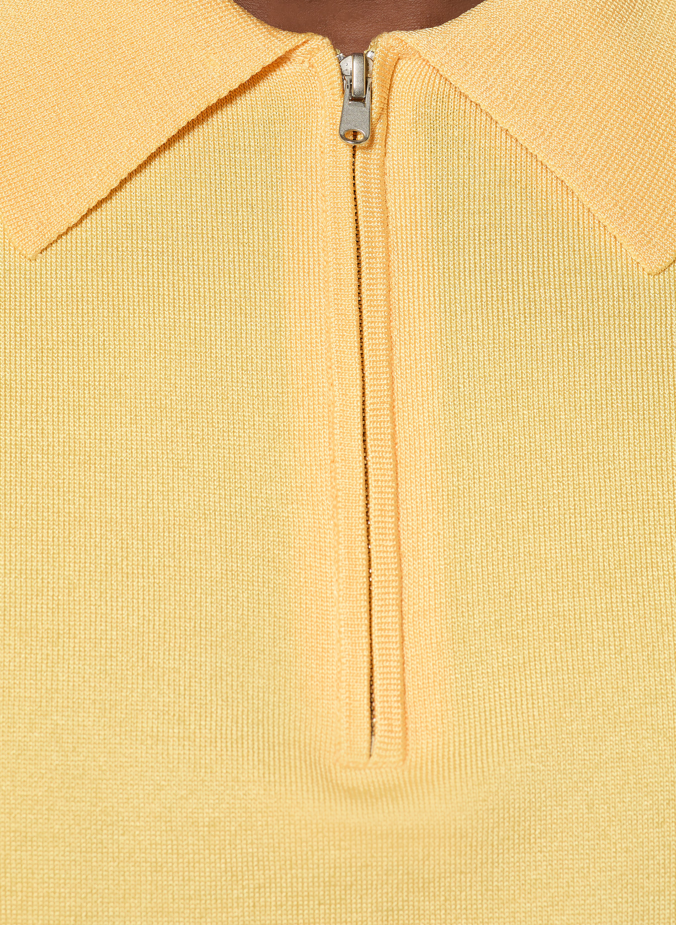 SANDRO Strick-Poloshirt: GELB