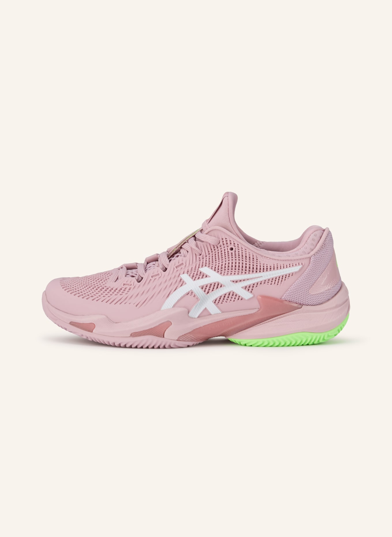 ASICS Tenisové boty COURT FF 3 CLAY: STARORŮŽOVÁ / BÍLÁ