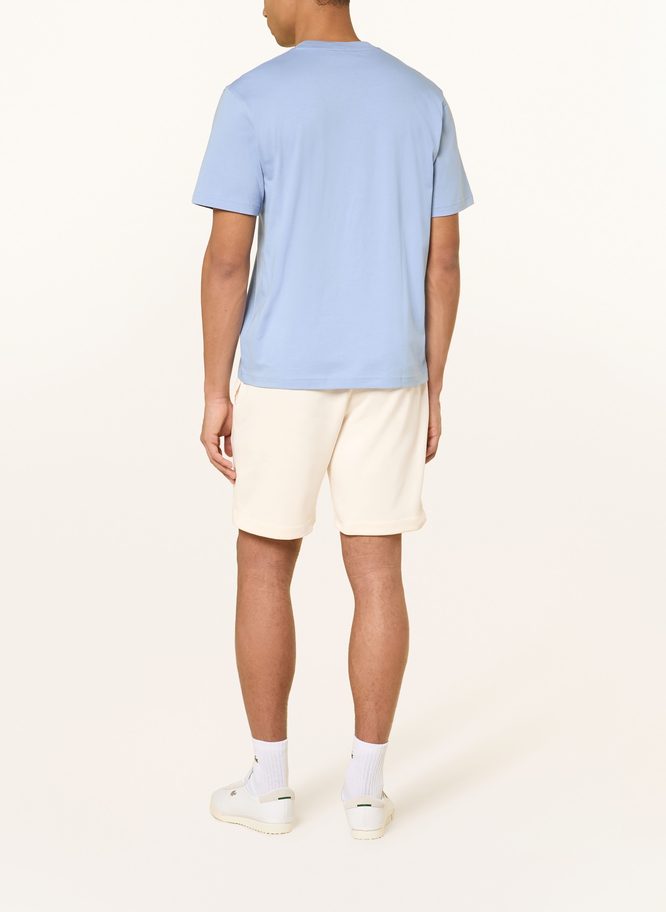 LACOSTE Szorty dresowe: KREMOWY