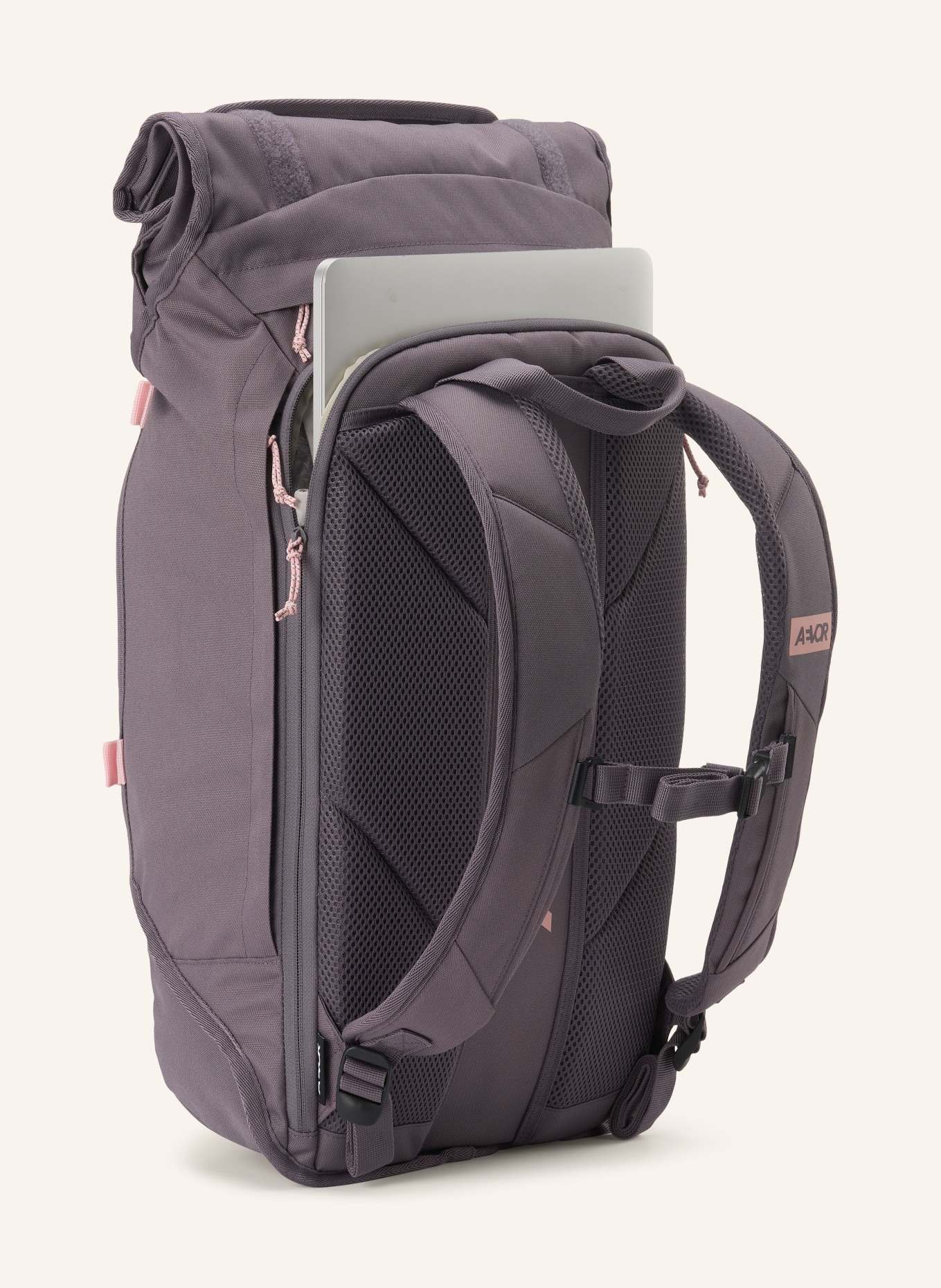 AEVOR Rucksack TRIP PACK 26 l mit Laptop-Fach: DUNKELGRAU / ROSA