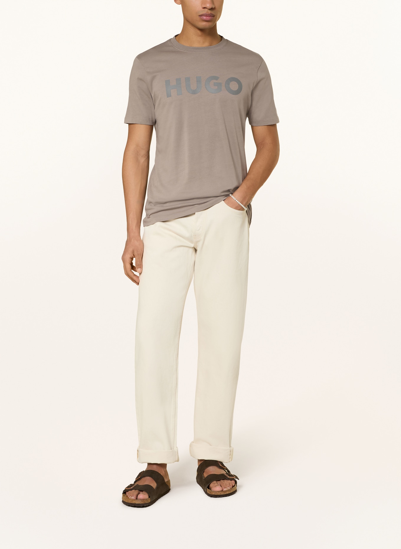 HUGO T-Shirt DULIVIO: TAUPE