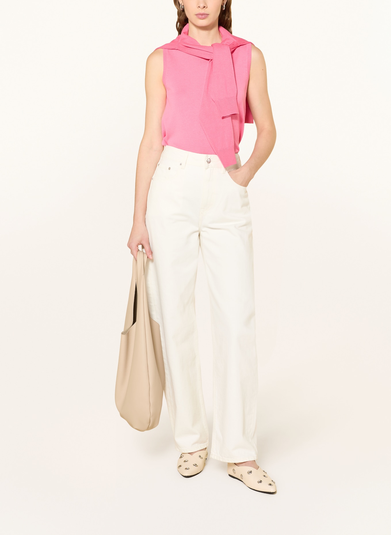 REPEAT Pletený top: RŮŽOVÁ