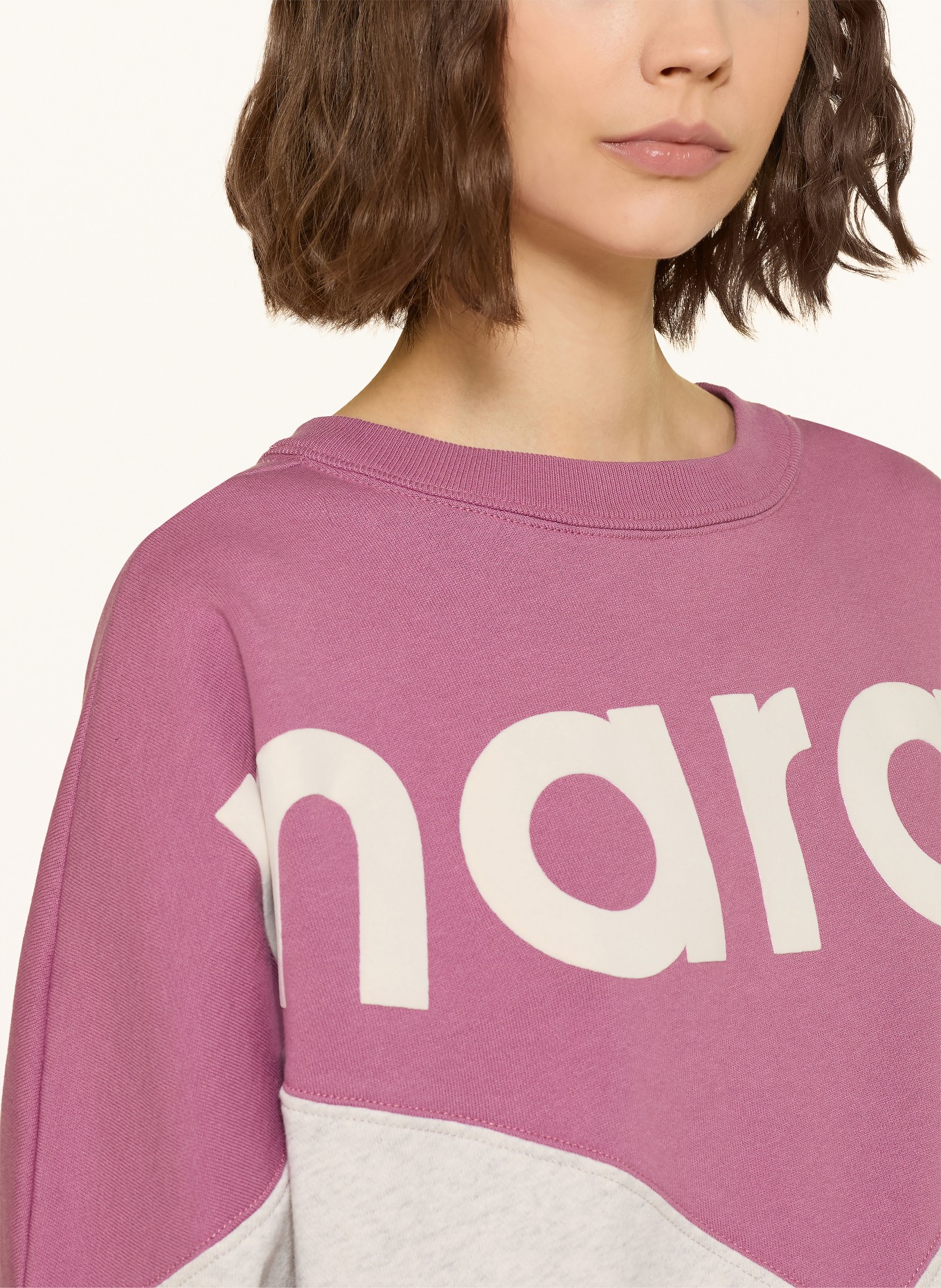 MARANT ÉTOILE Sweatshirt HOUSTON: FUCHSIA / ECRU