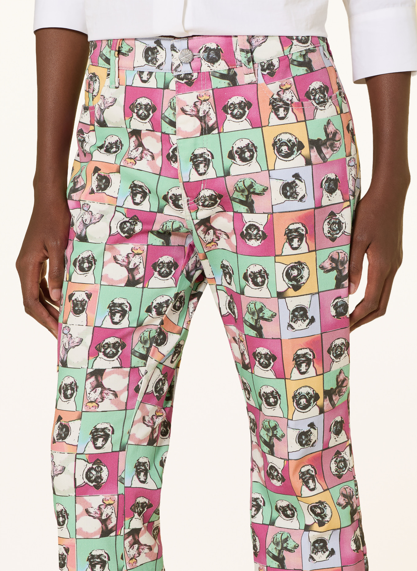 MAC Flared Jeans DREAM KICK: 902B pug print