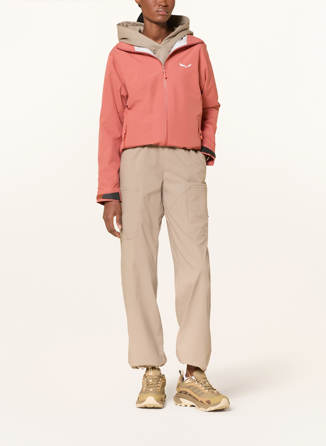 SALEWA Hardshellová bunda PUEZ 2.5L PTX: SVĚTLE ČERVENÁ