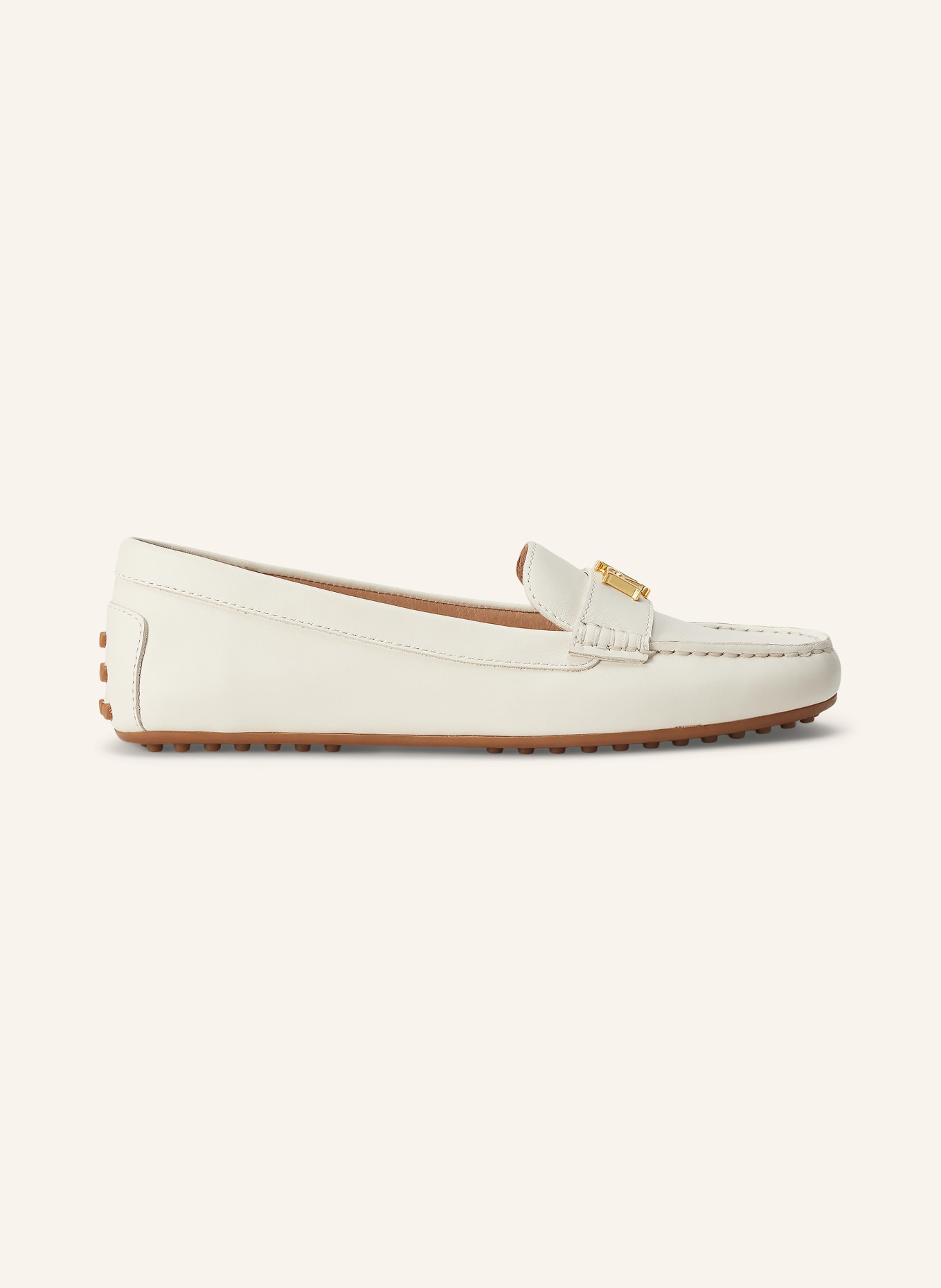 LAUREN RALPH LAUREN Mokassins BARNSBURY: ECRU / GOLD