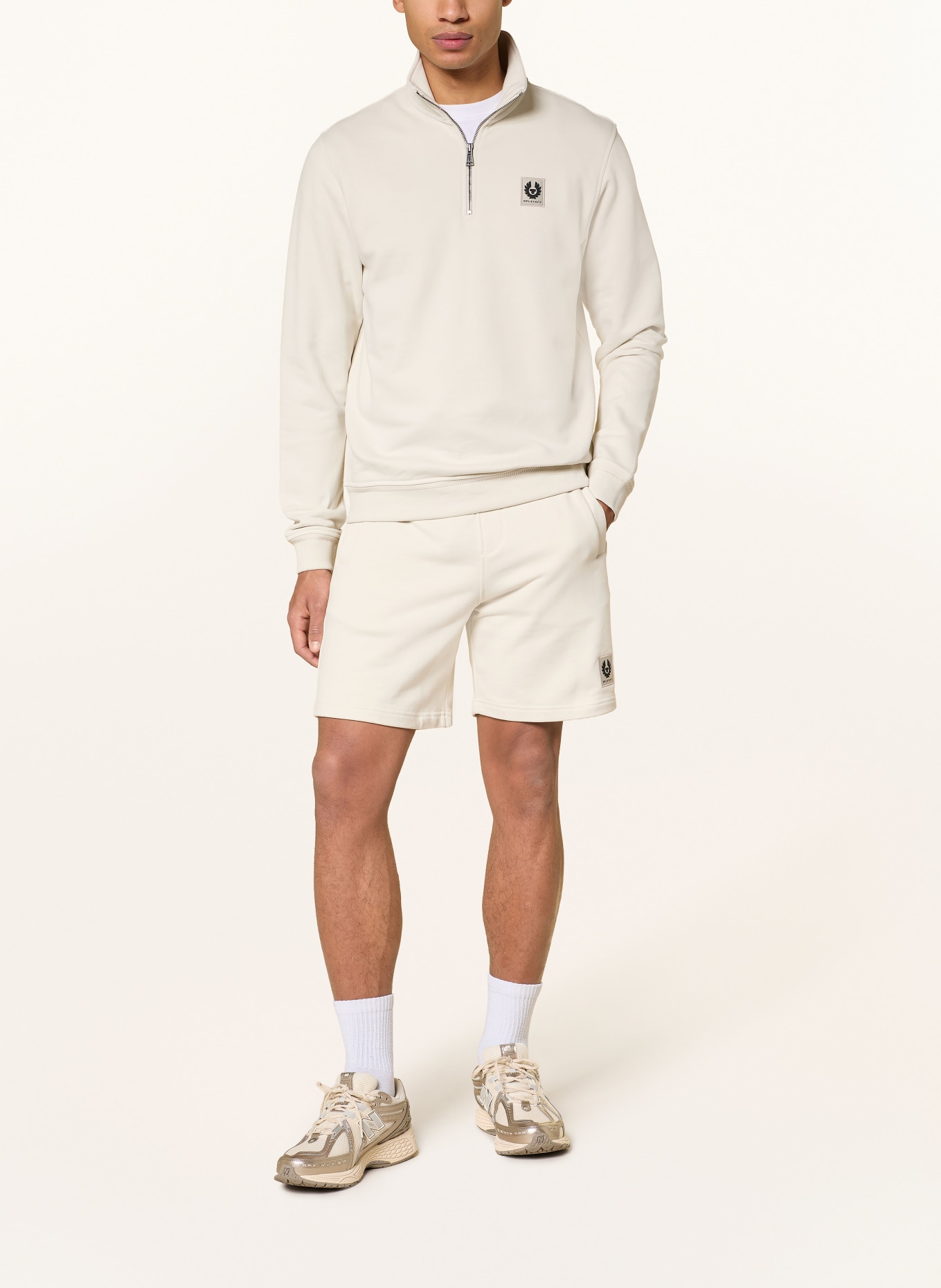 BELSTAFF Šortky z mikinové látky: KRÉMOVÁ