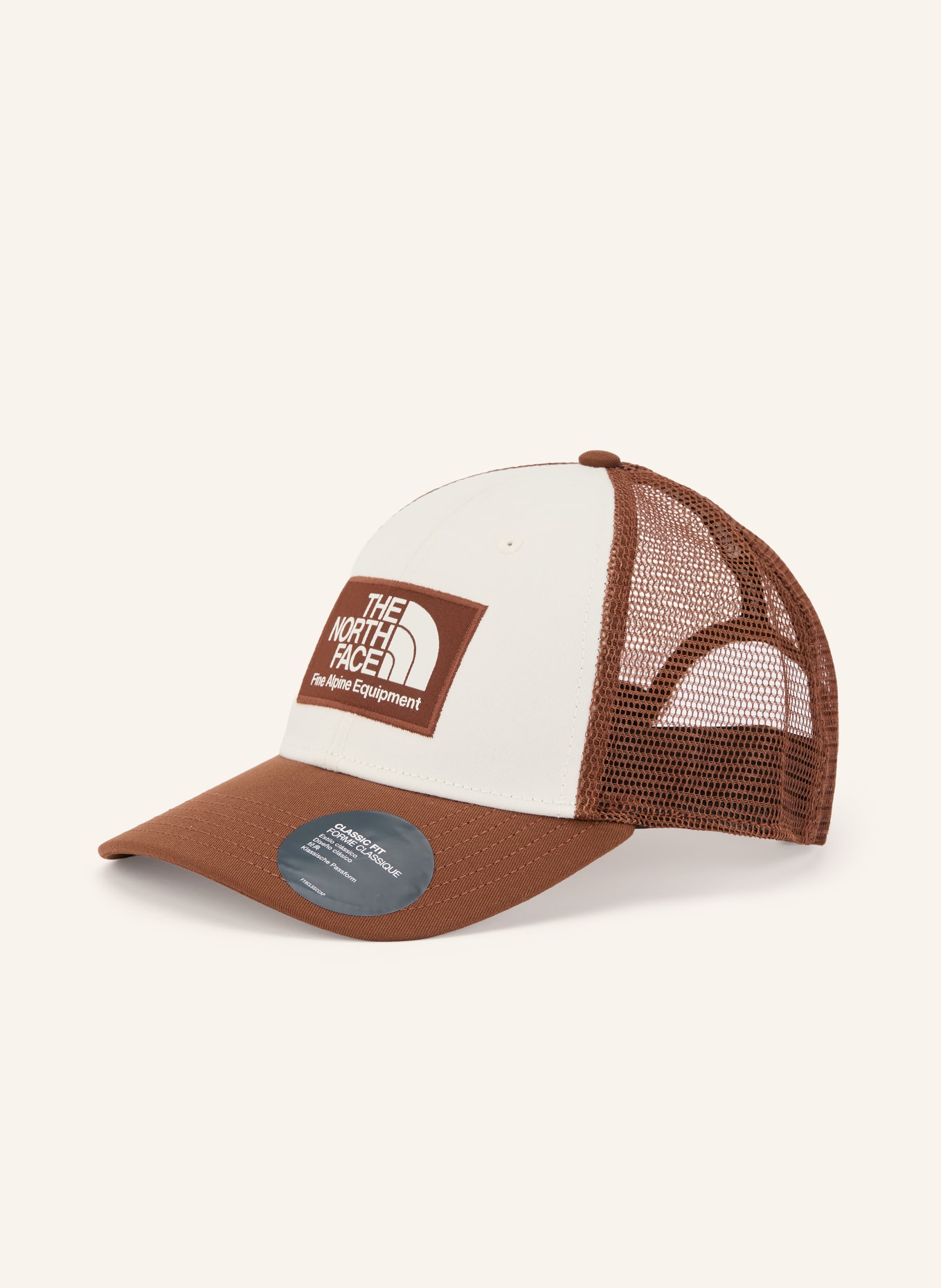 THE NORTH FACE Kšiltovka TRUCKER: TMAVĚ HNĚDÁ / KRÉMOVÁ
