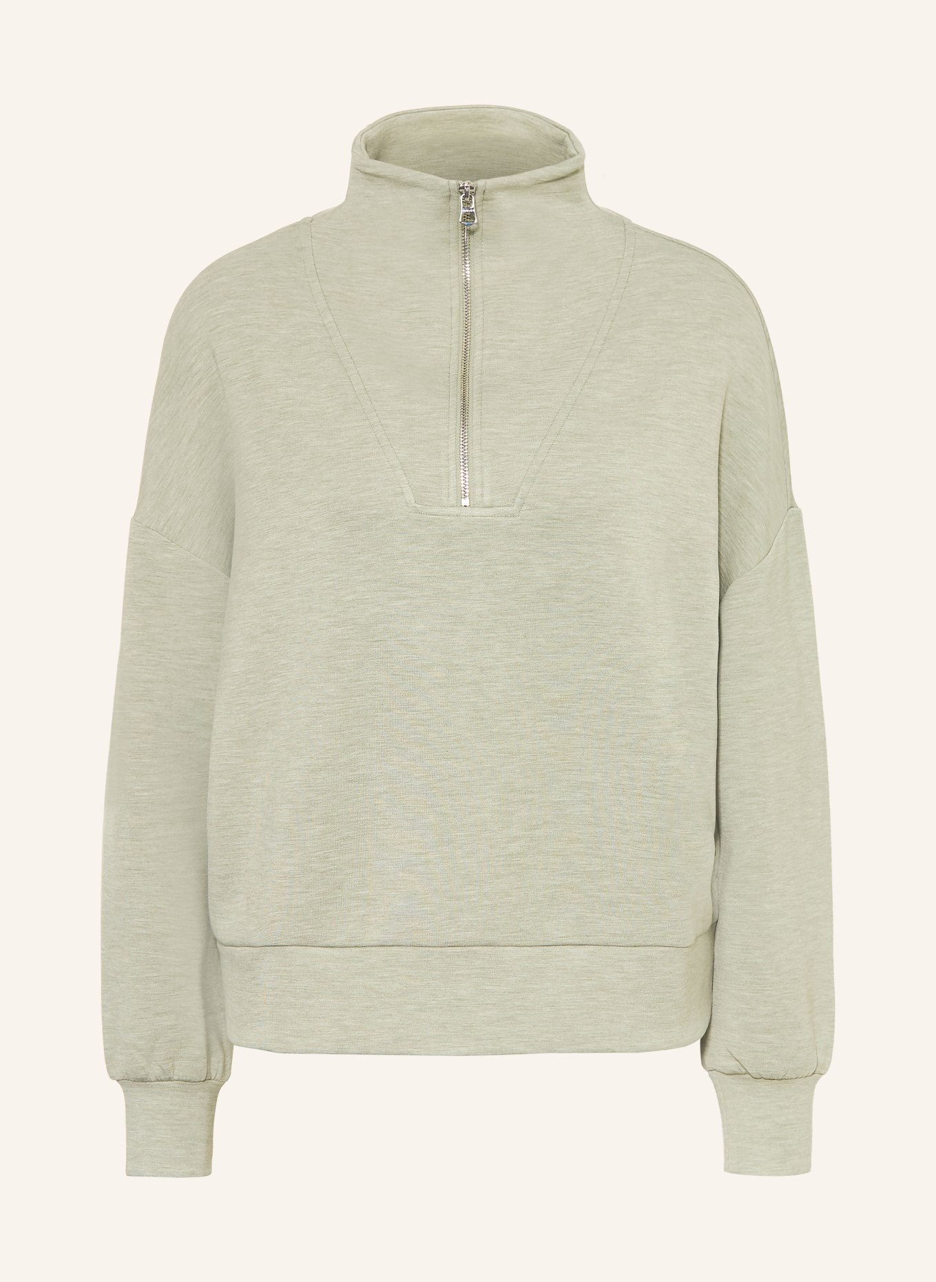 VARLEY Half-zip sweater in sweatshirt fabric HAWLEY: MINT