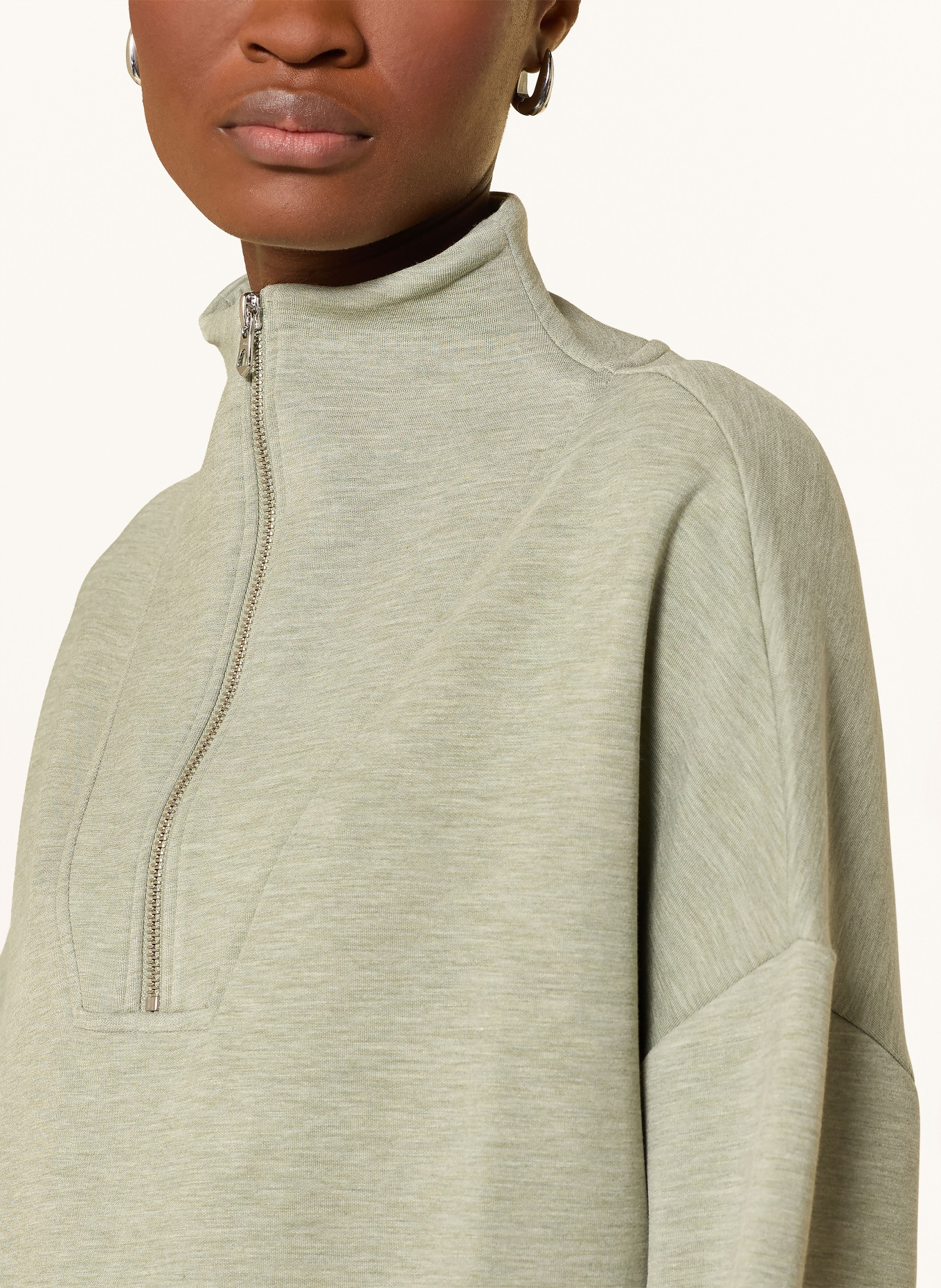 VARLEY Half-zip sweater in sweatshirt fabric HAWLEY: MINT