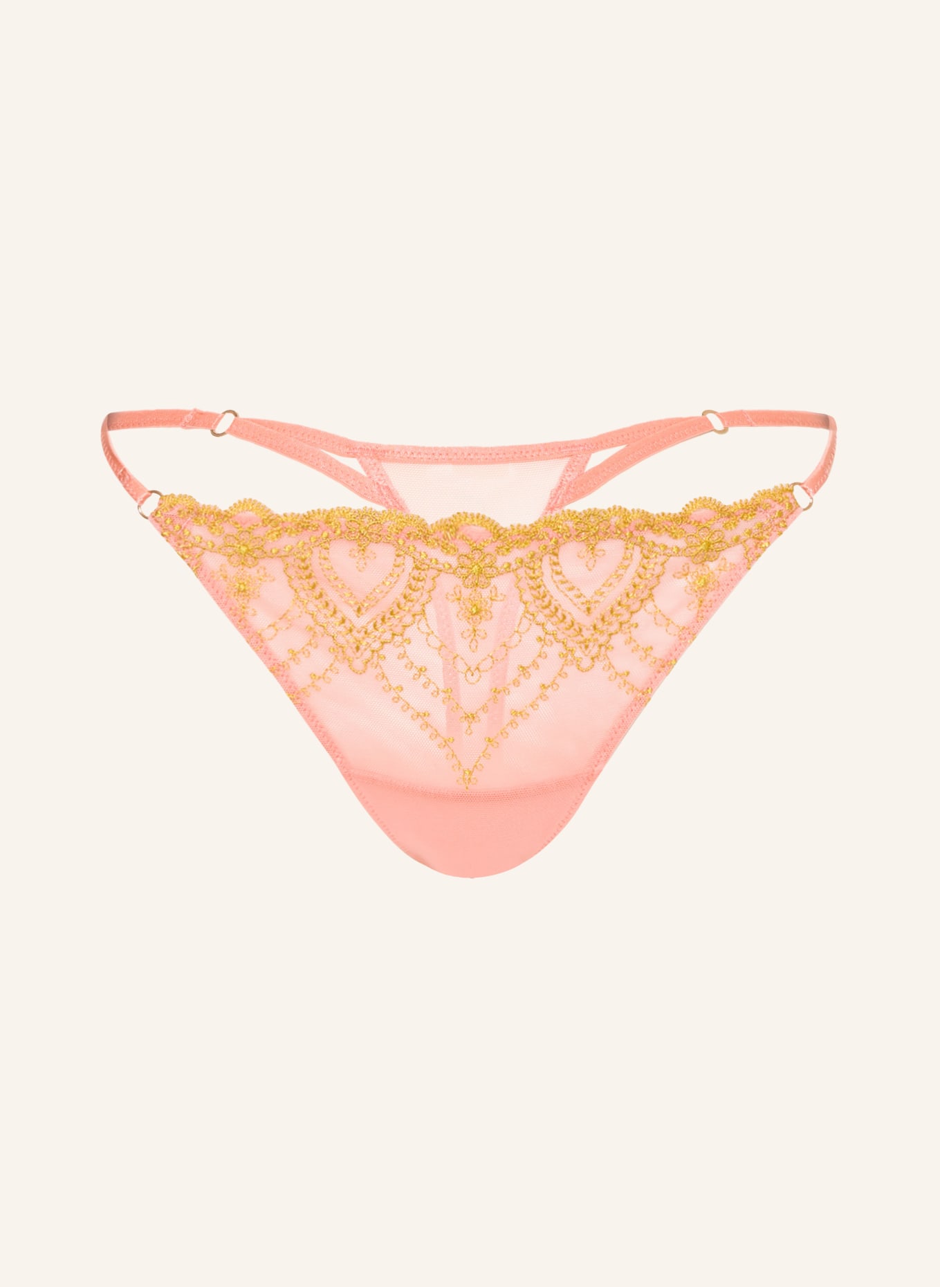 mey Thong series MYSTERIOUS: SALMON / DARK YELLOW