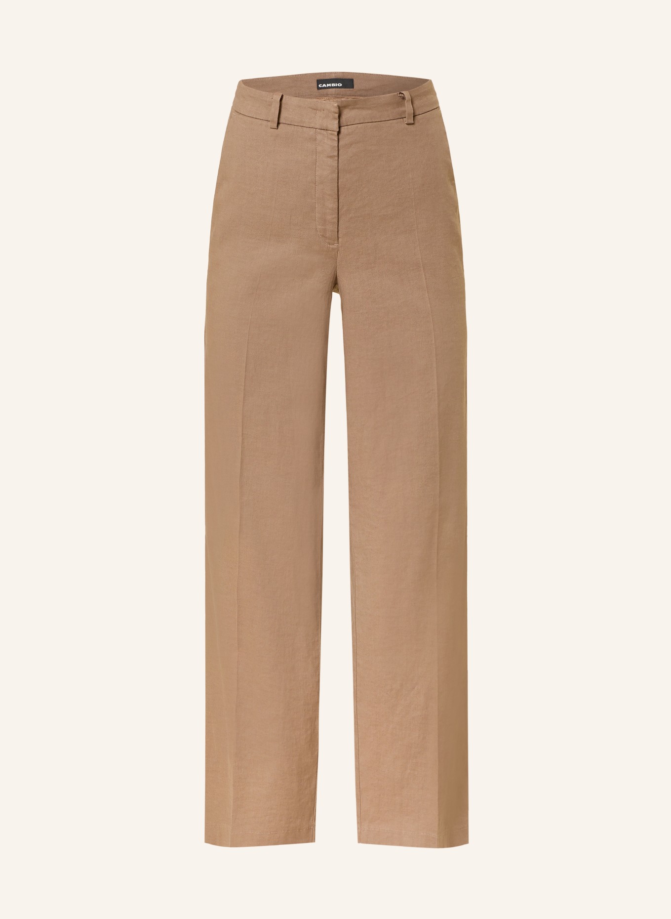 CAMBIO MIRA marlena pants with linen: LIGHT BROWN