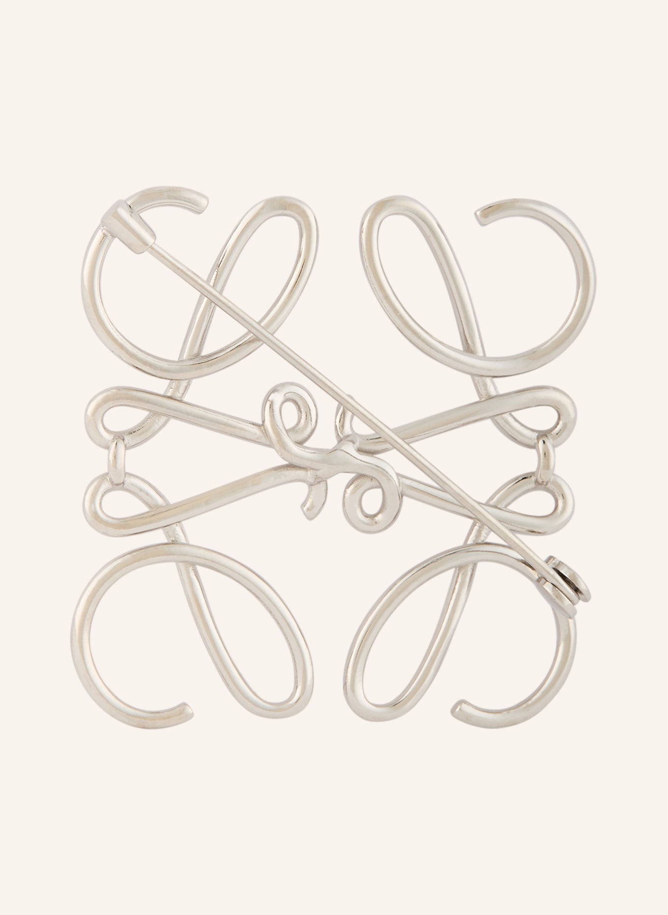 LOEWE Brosche ANAGRAM: SILBER