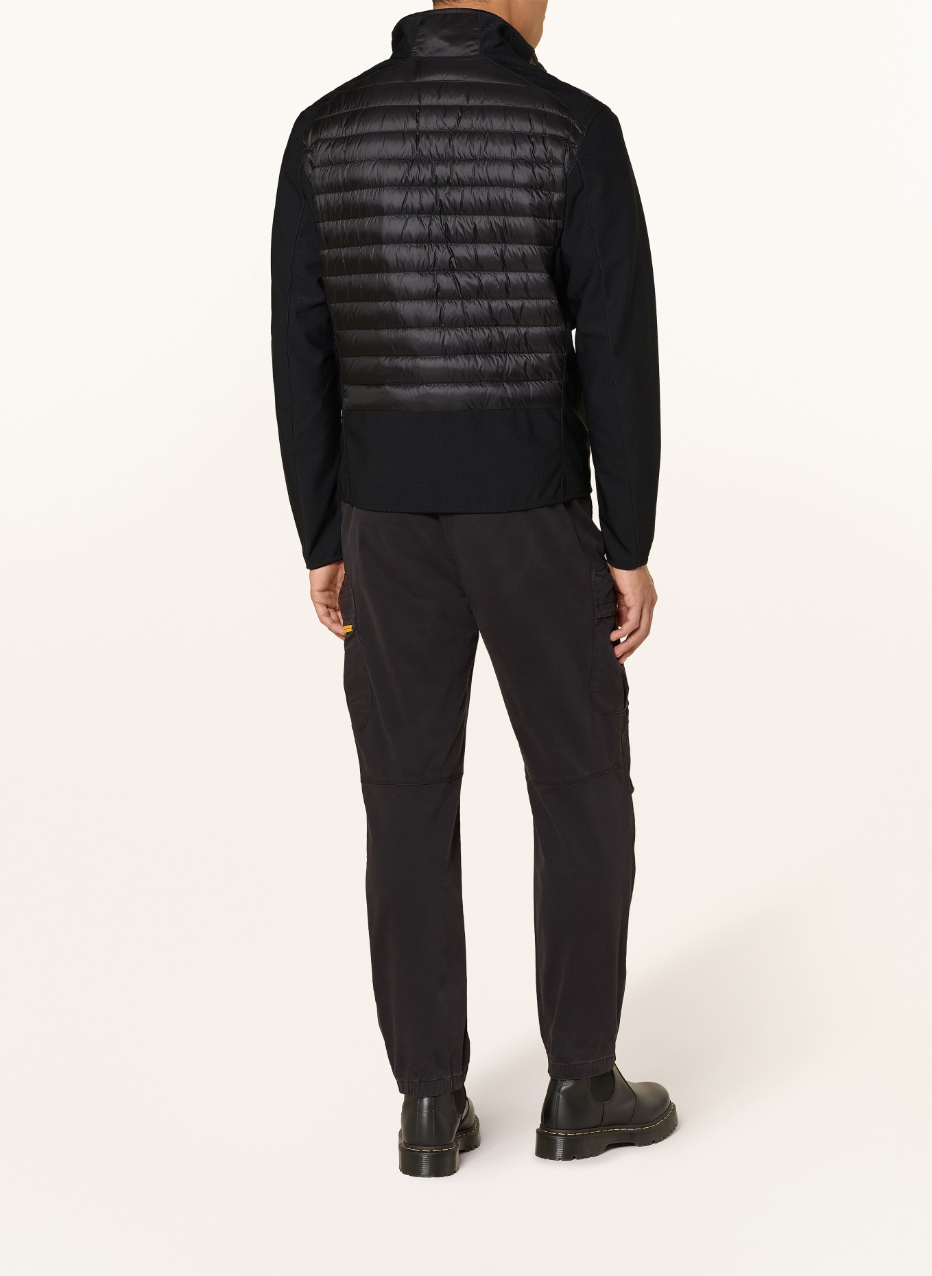 PARAJUMPERS Daunenjacke JAYDEN im Materialmix: SCHWARZ