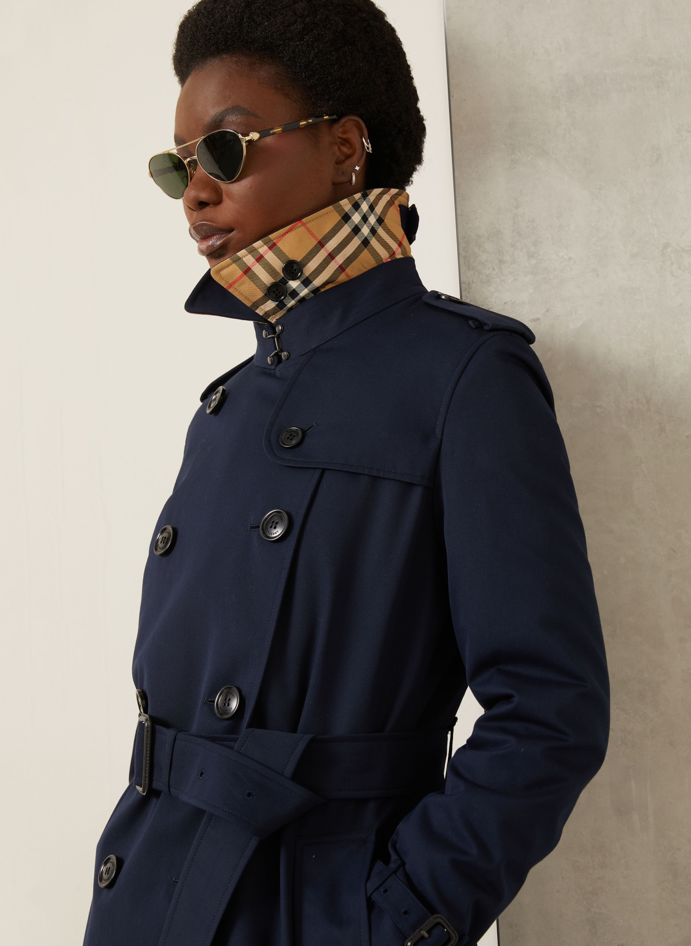 BURBERRY Trenchcoat KENSINGTON 2: DUNKELBLAU