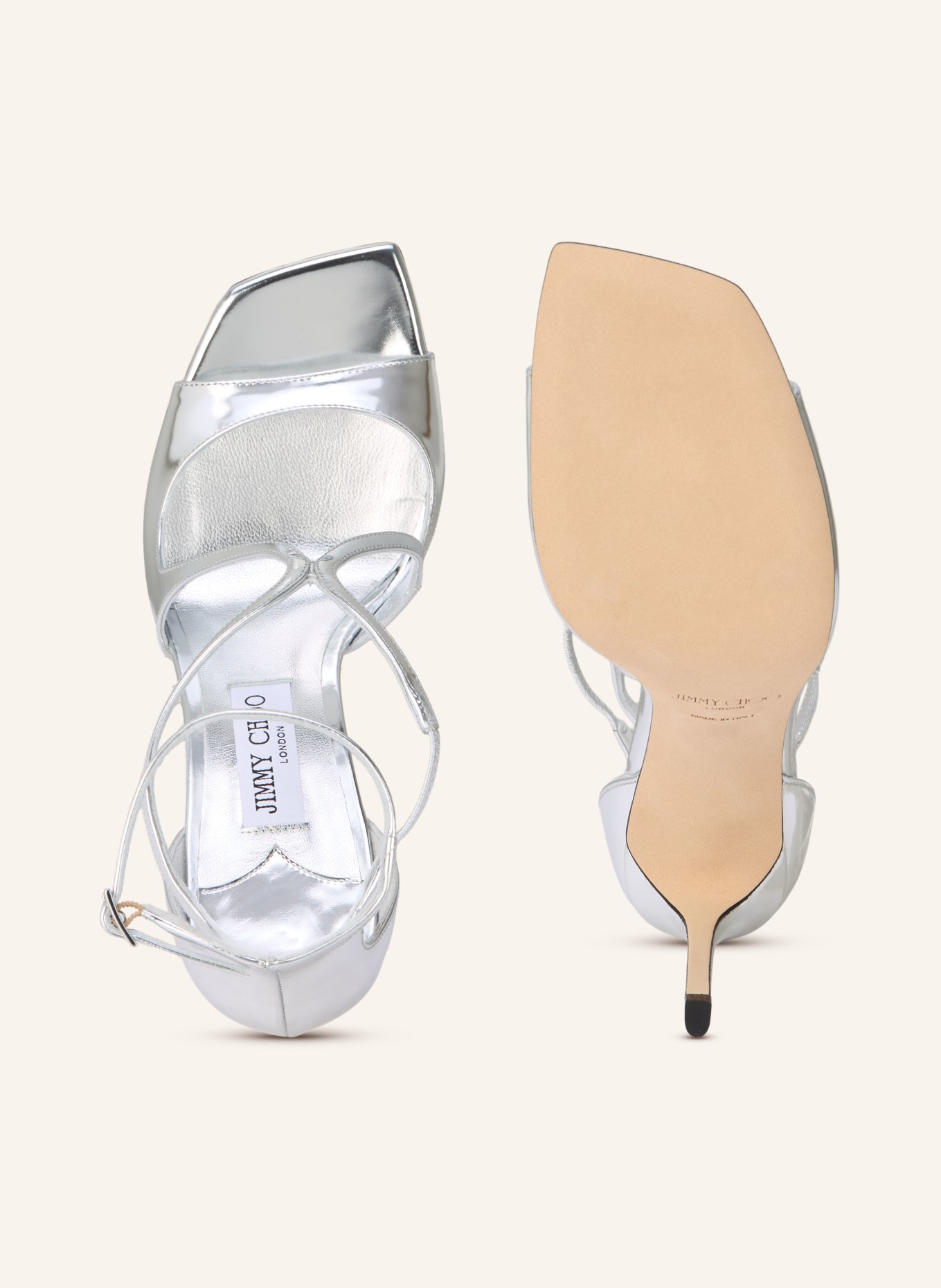 JIMMY CHOO Sandaletten AZIA 95: SILBER