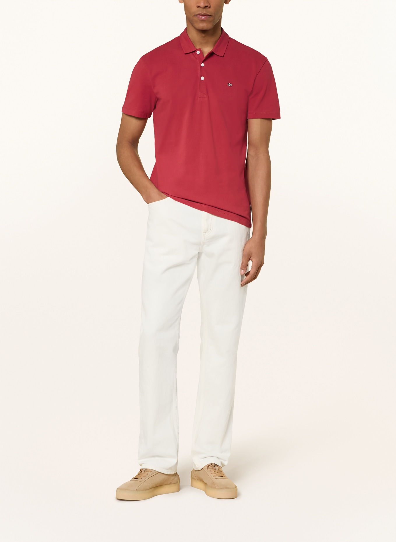 NAPAPIJRI Piqué-Poloshirt EALIS: ROT