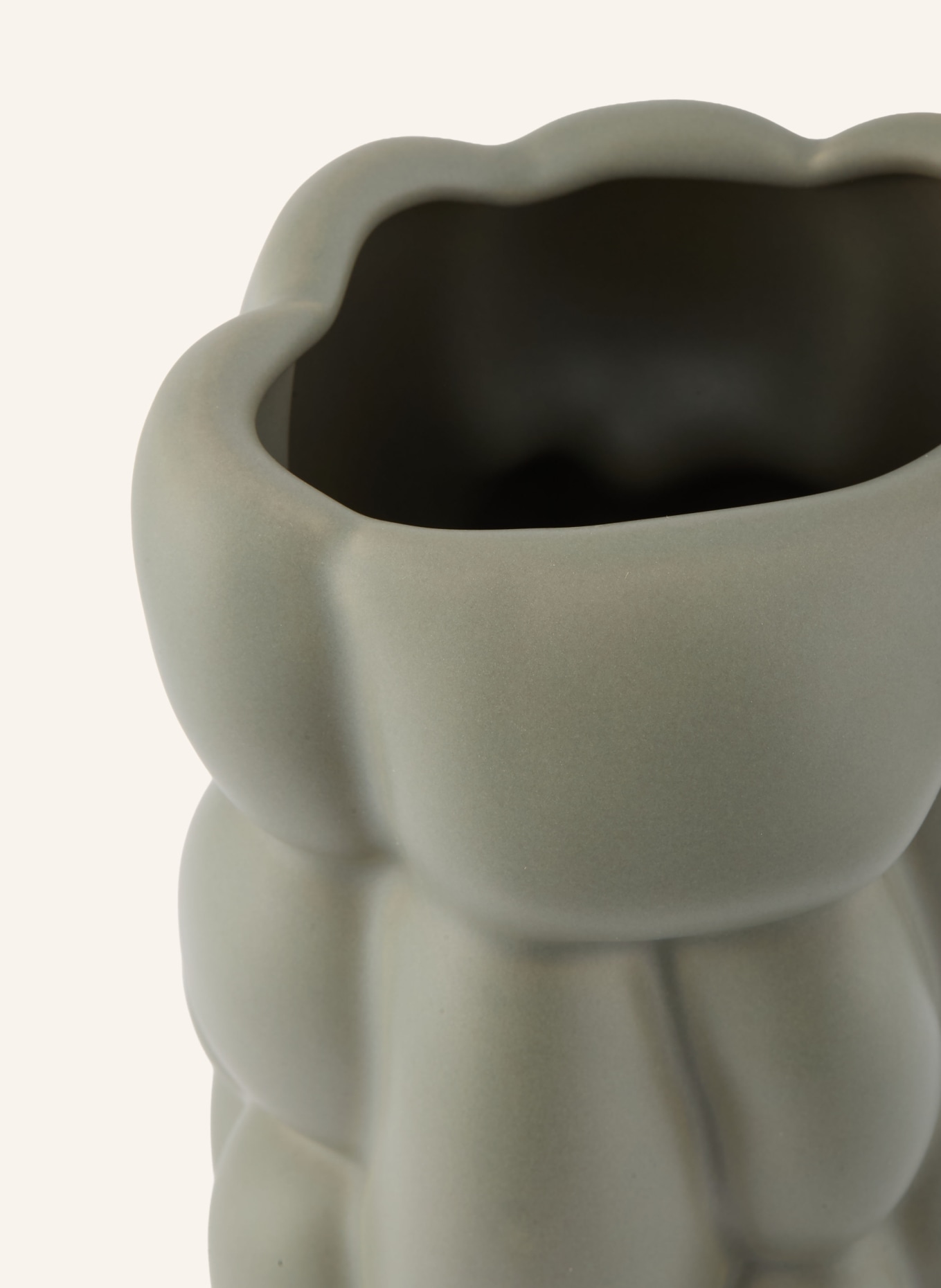 raawii Vaas CLOUD SMALL: DONKERGROEN