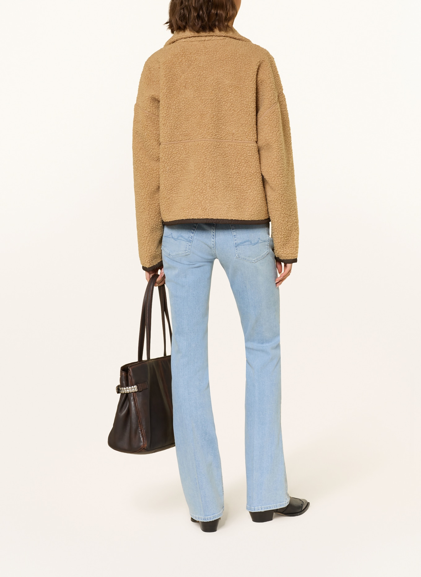 CANADA GOOSE Plyšová bunda SIMCOE: SVĚTLE HNĚDÁ / TMAVĚ HNĚDÁ