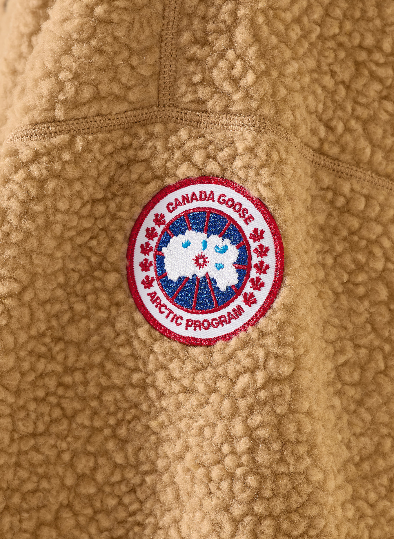 CANADA GOOSE Plyšová bunda SIMCOE: SVĚTLE HNĚDÁ / TMAVĚ HNĚDÁ