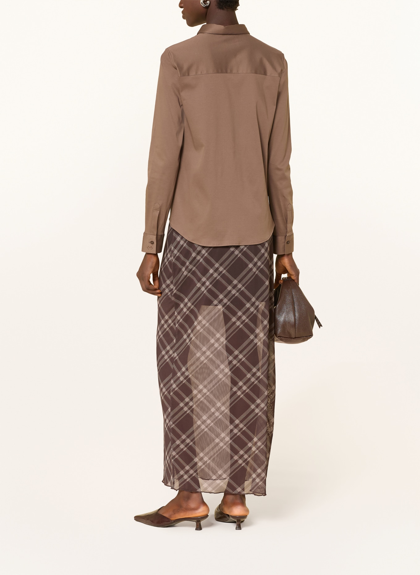 MOS MOSH Hemdbluse MMTINA aus Jersey: BRAUN