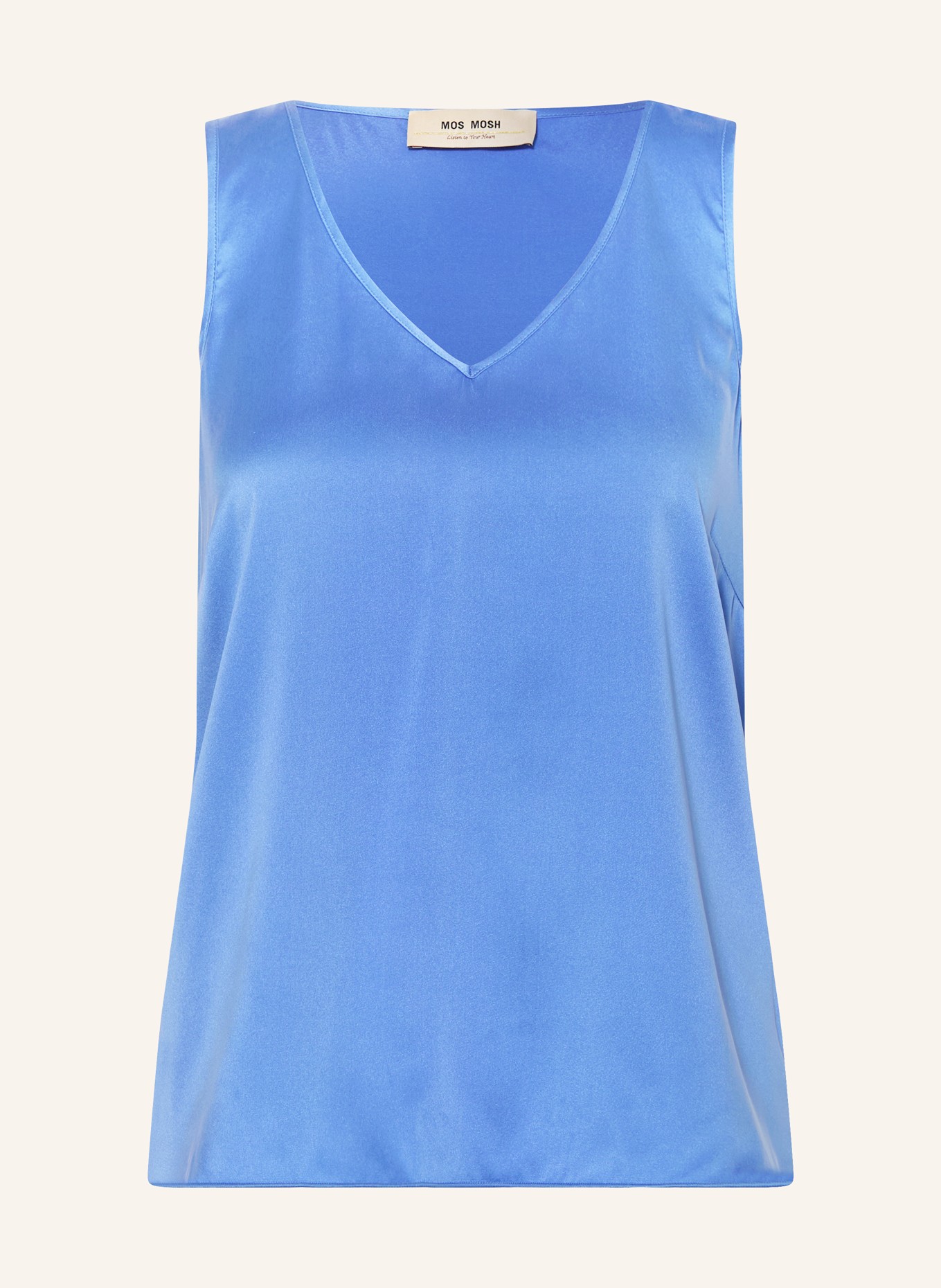MOS MOSH Halenkový top MMASTRID z hedvábí: MODRÁ