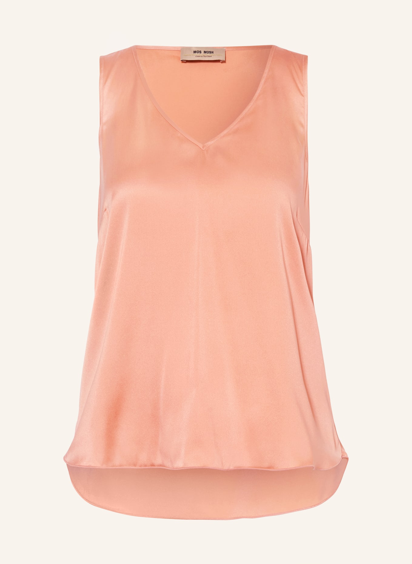 MOS MOSH Halenkový top MMASTRID z hedvábí: TMAVĚ ORANŽOVÁ