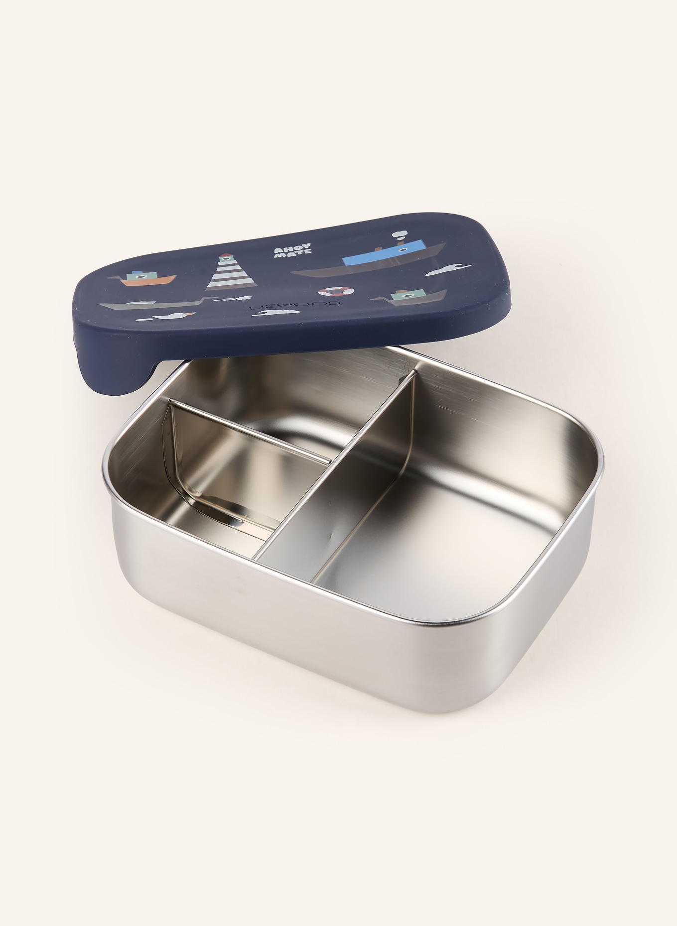 LIEWOOD Lunchbox ARTHUR: DARK BLUE / SILVER