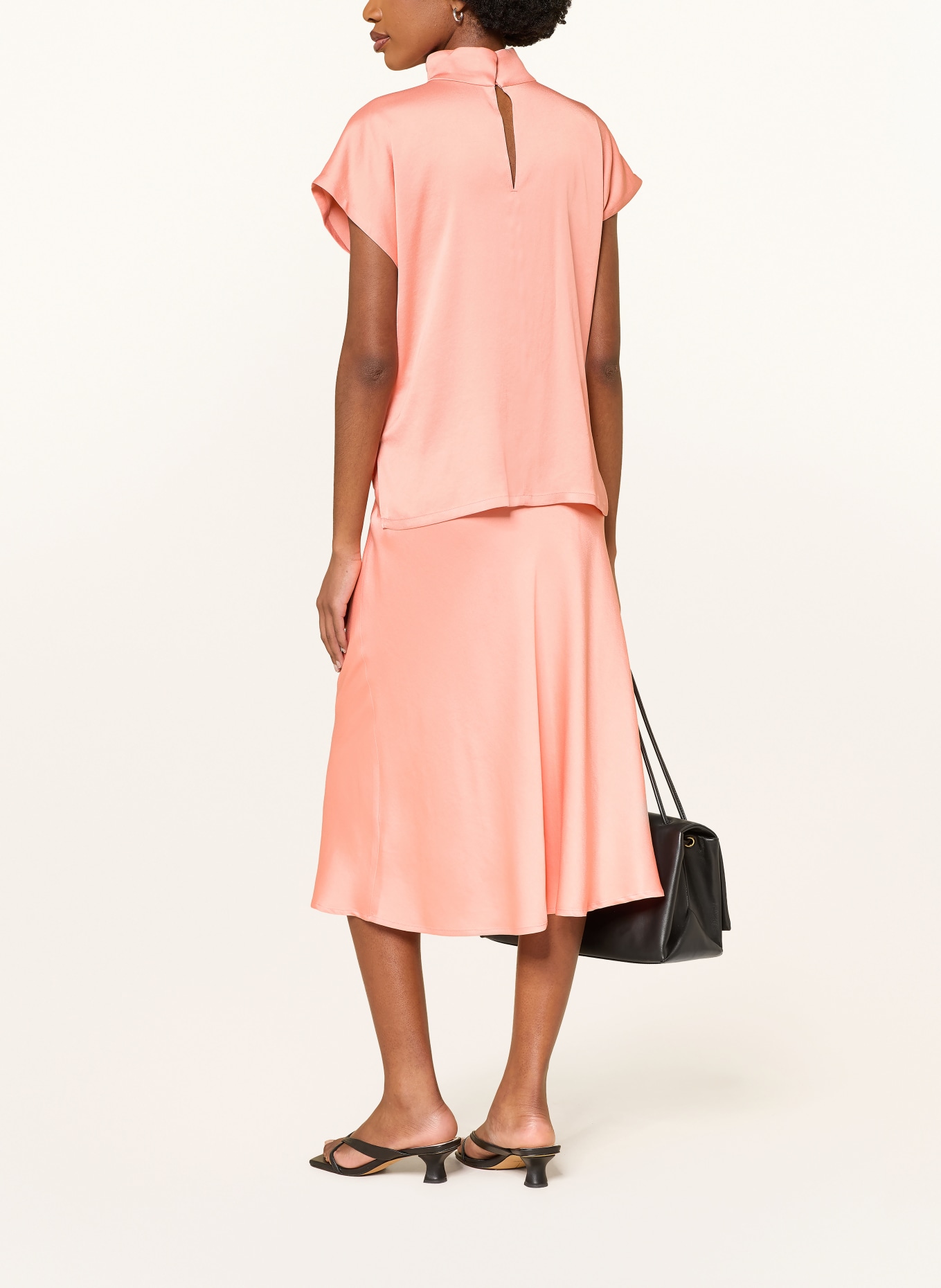 DRYKORN Saténová sukně URA: LOSOSOVÁ