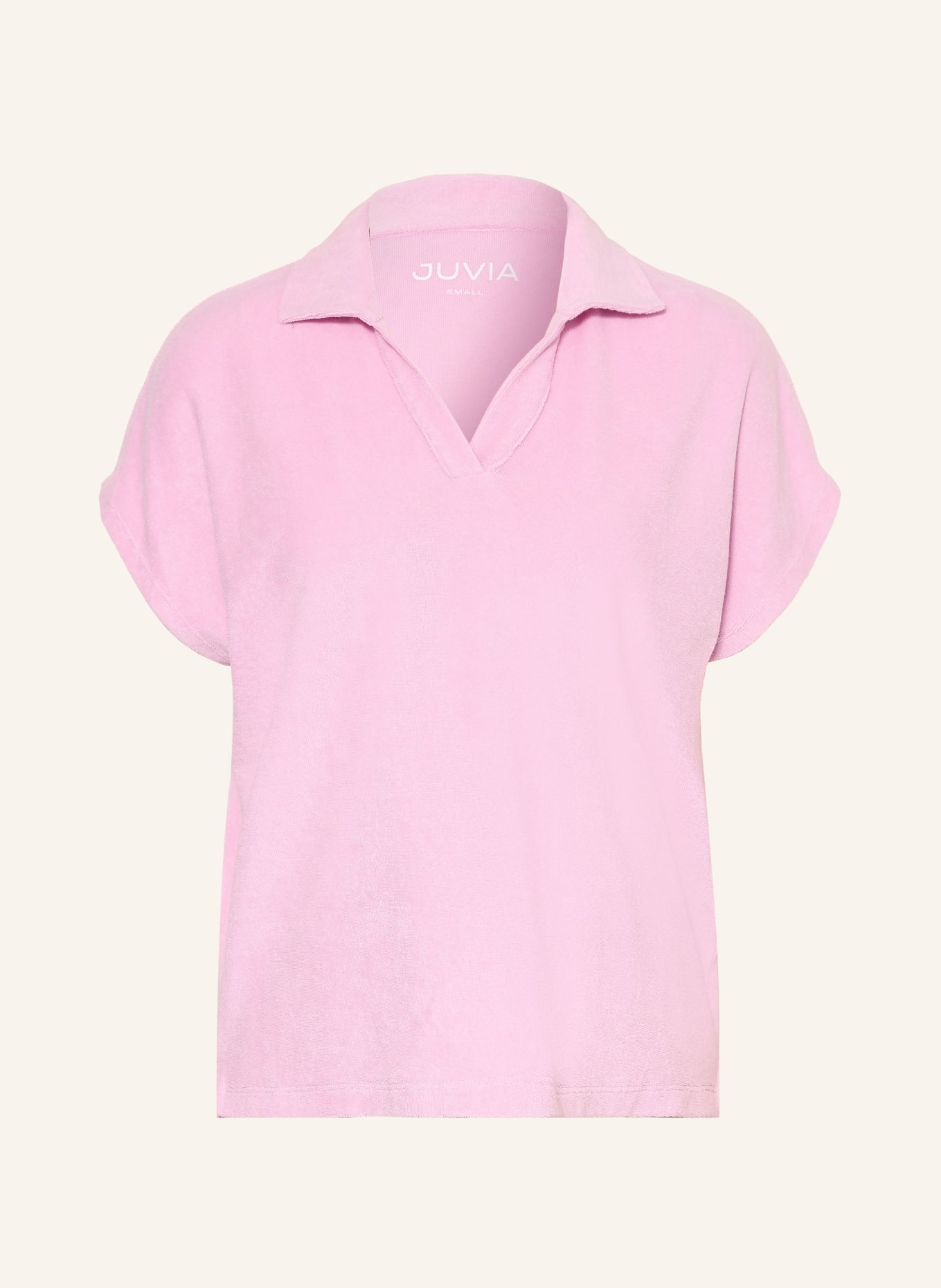 Juvia Frottee-Poloshirt VANESSA: ROSA