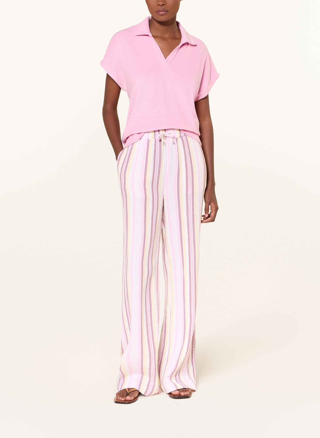 Juvia Frottee-Poloshirt VANESSA: ROSA